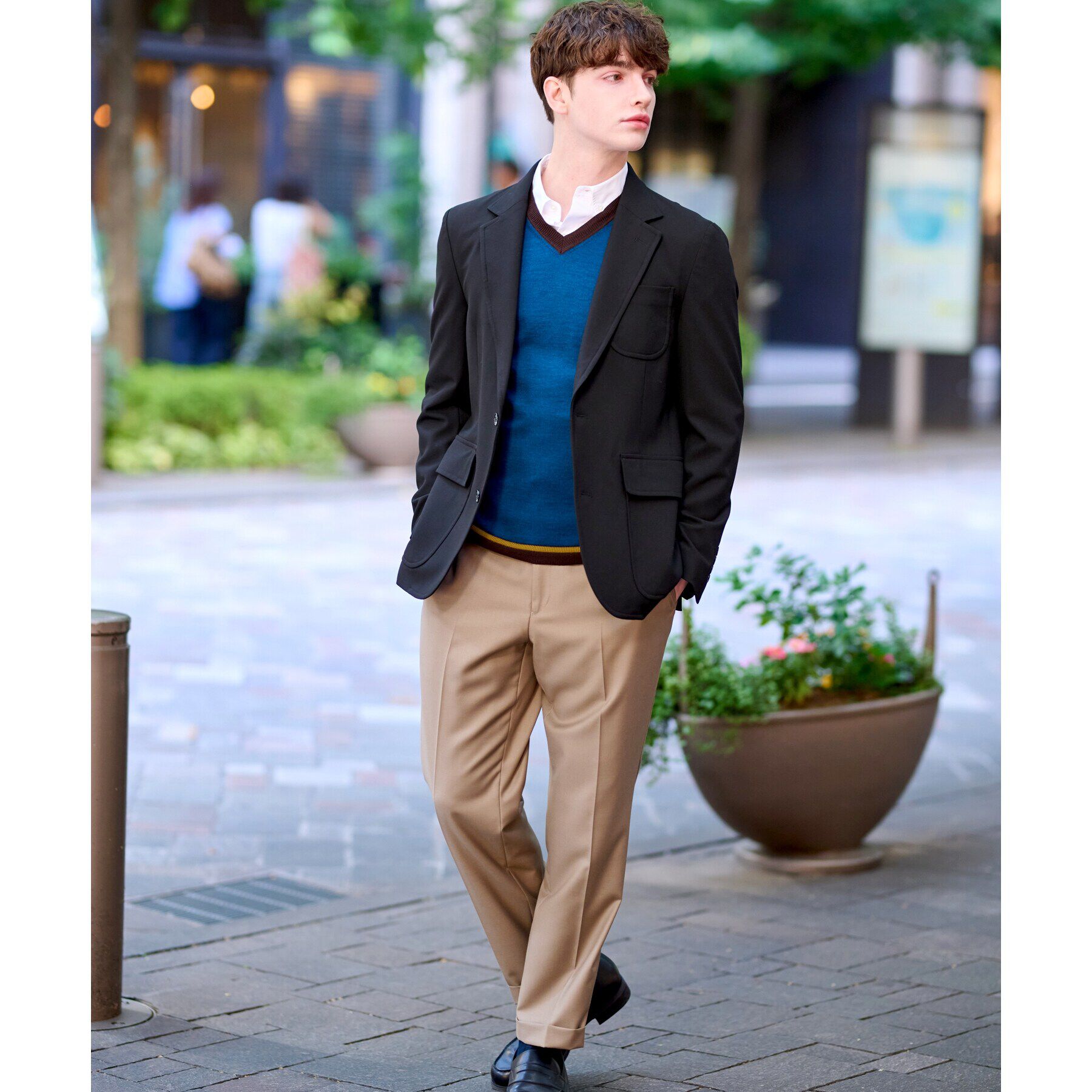 DRESSTERIOR「【セットアップ可】ストレッチリラクシング スリーパッチジャケット」|テーラードジャケット|