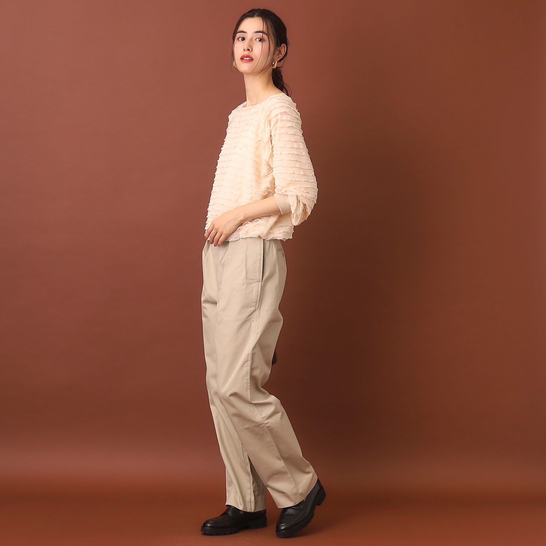 DRESSTERIOR「フリルジャージープルオーバー」|Tシャツ・カットソー|