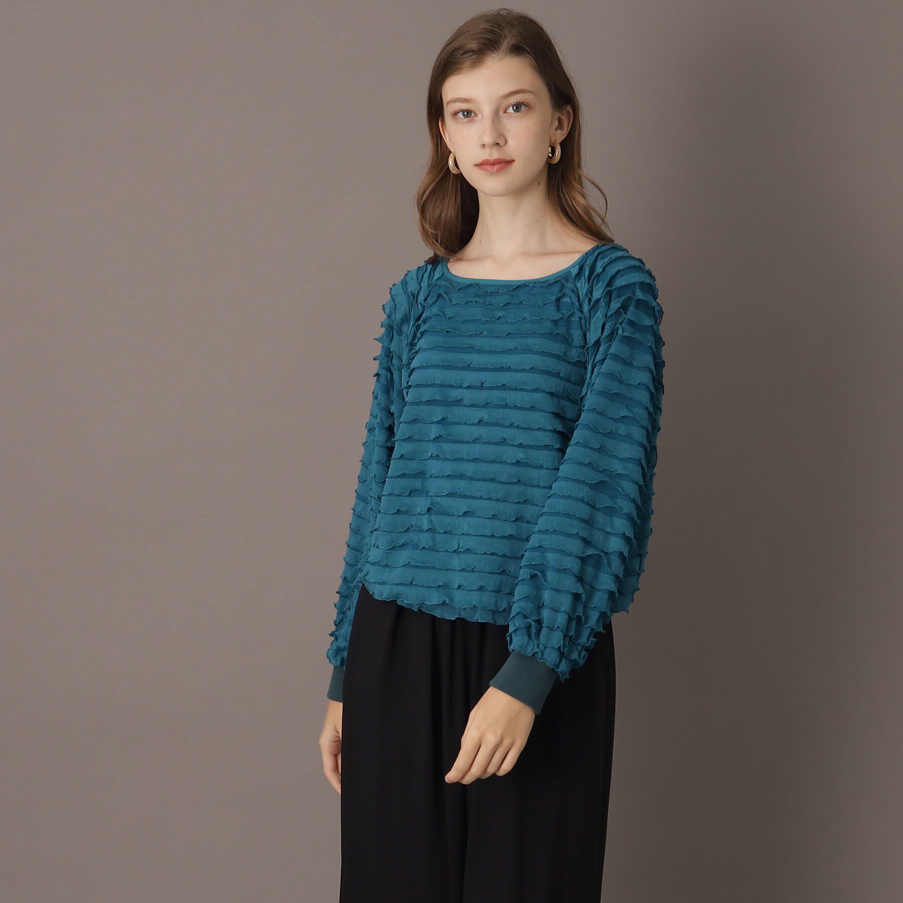 DRESSTERIOR「フリルジャージープルオーバー」|Tシャツ・カットソー|