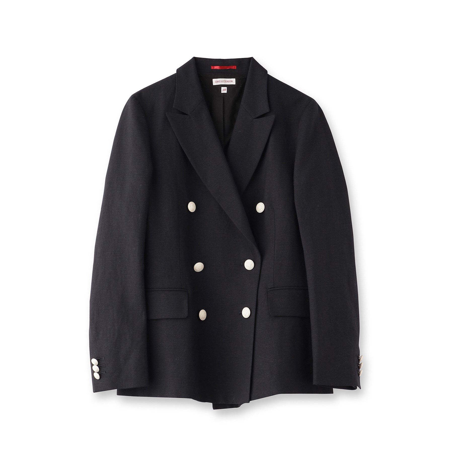DRESSTERIOR「【セットアップ】リネン混ダブルブレストジャケット」|テーラードジャケット|