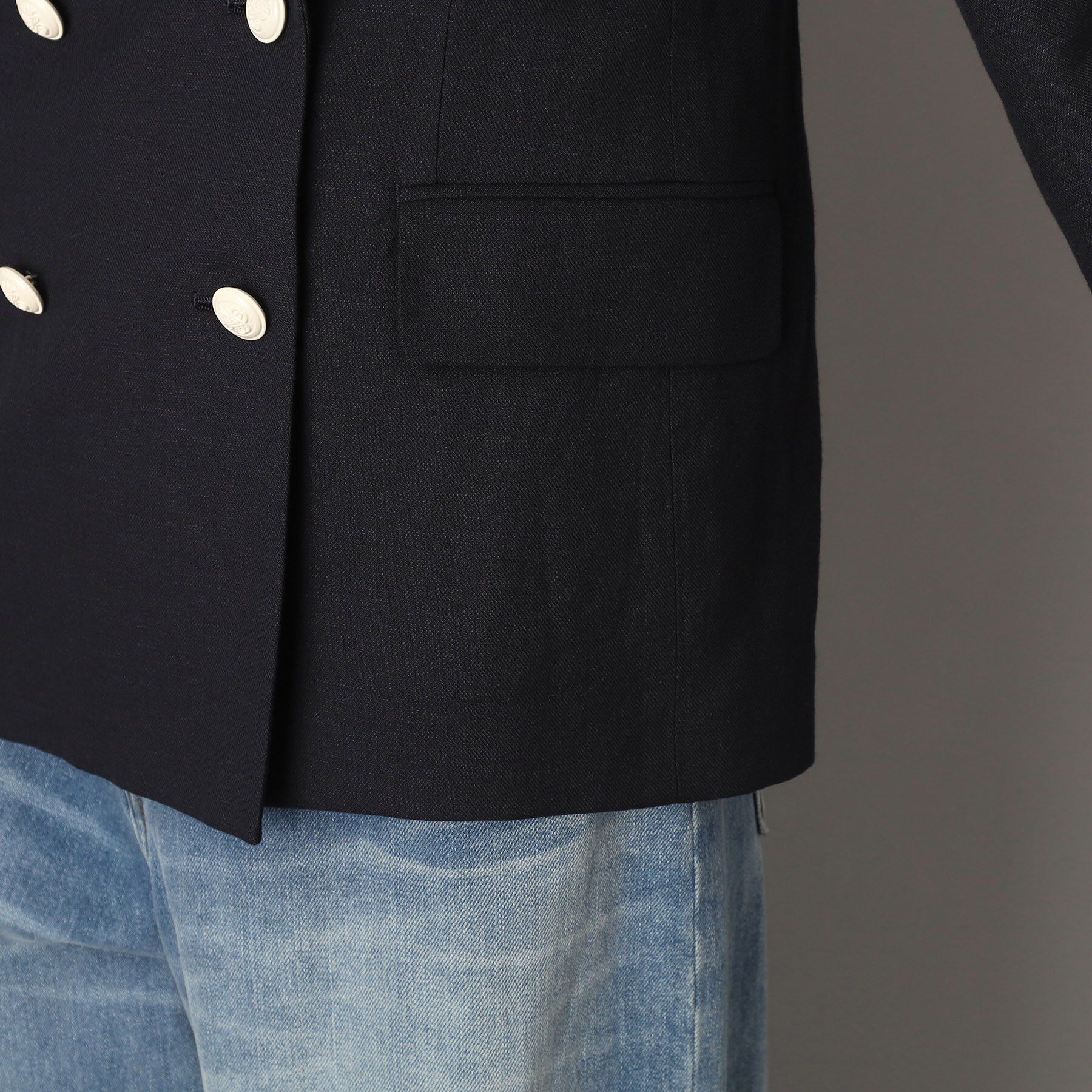 DRESSTERIOR「【セットアップ】リネン混ダブルブレストジャケット」|テーラードジャケット|