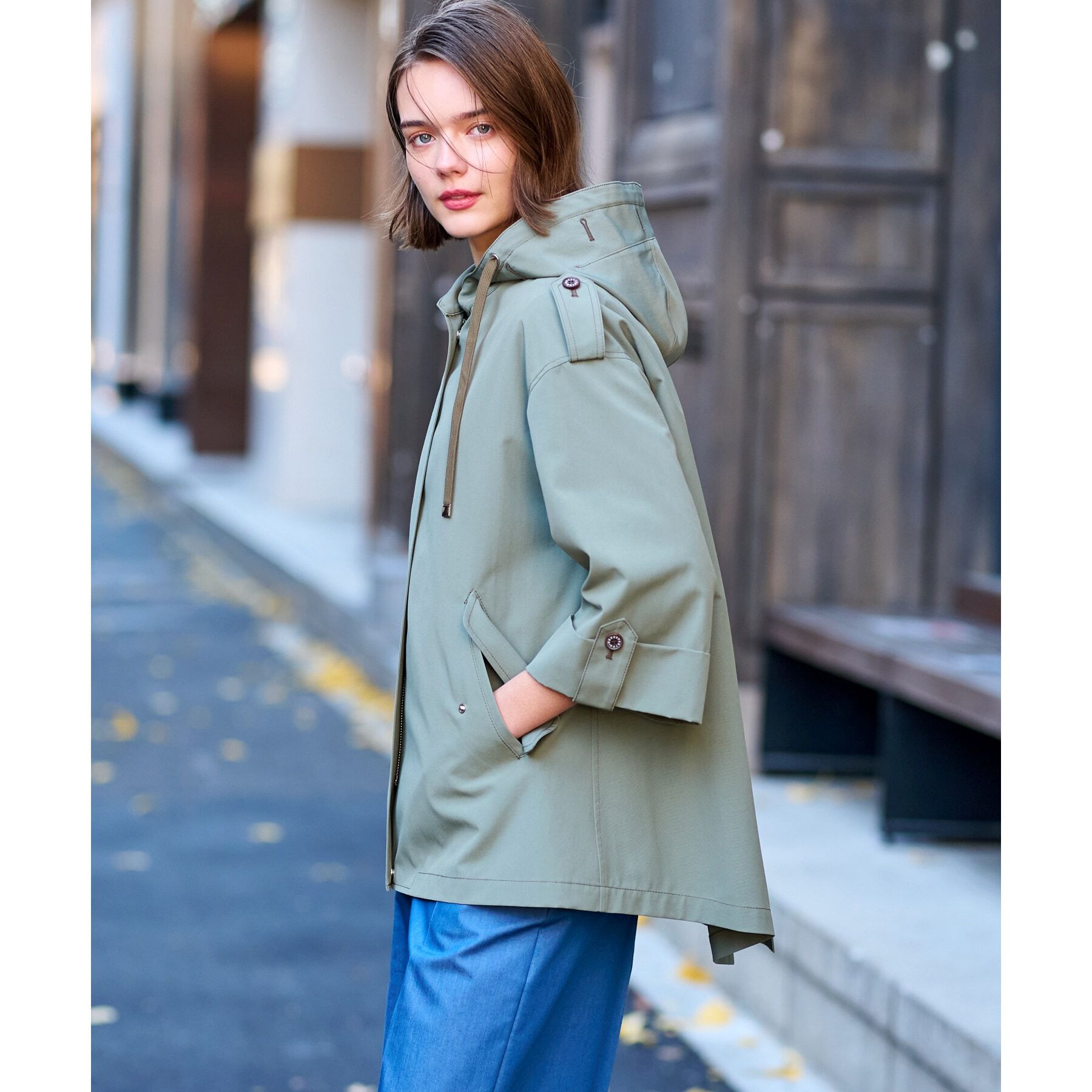 DRESSTERIOR「レインプルーフＡラインモッズパーカ」|ブルゾン・スタジャン|