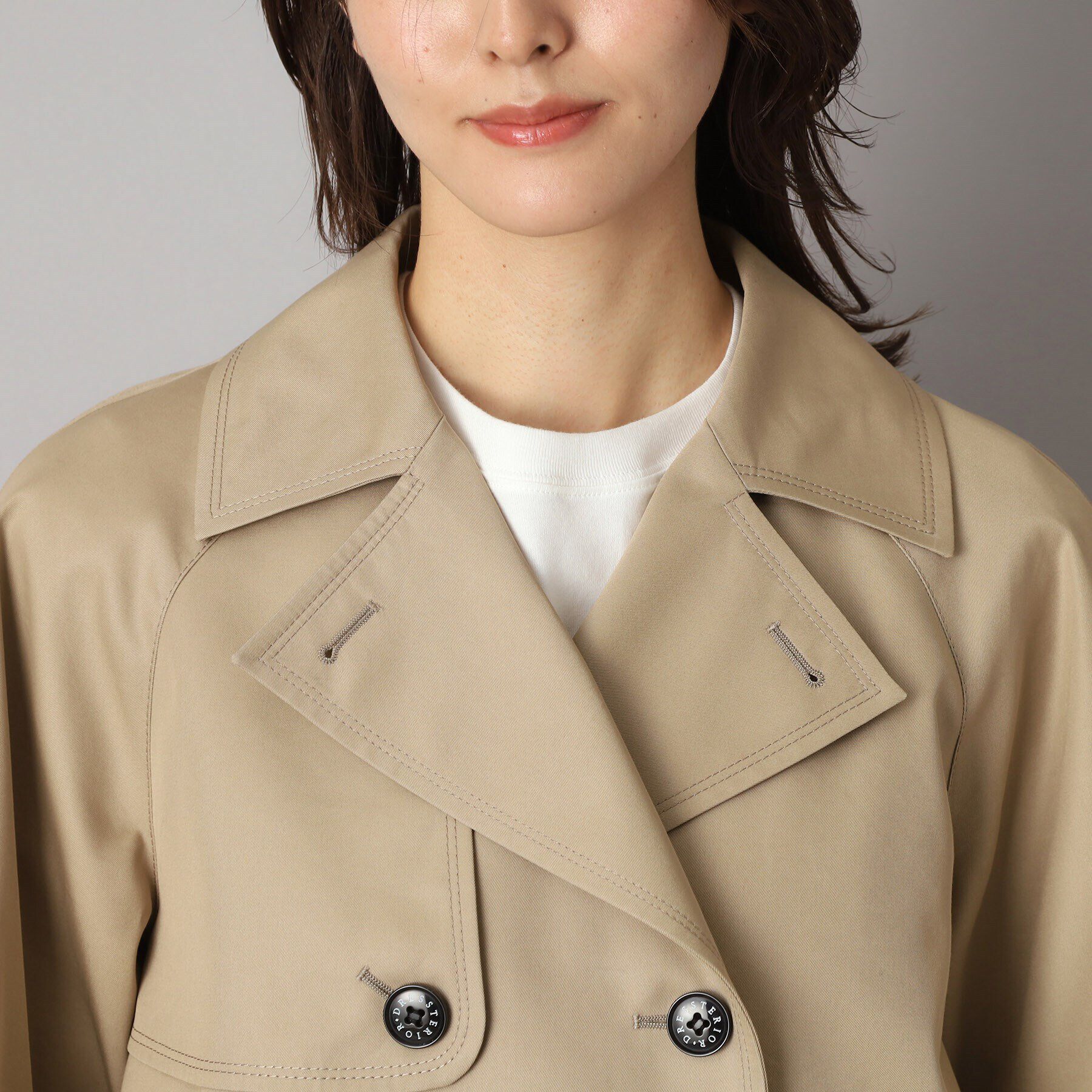 DRESSTERIOR「【撥水加工】Aラインショートトレンチジャケット」|トレンチコート|