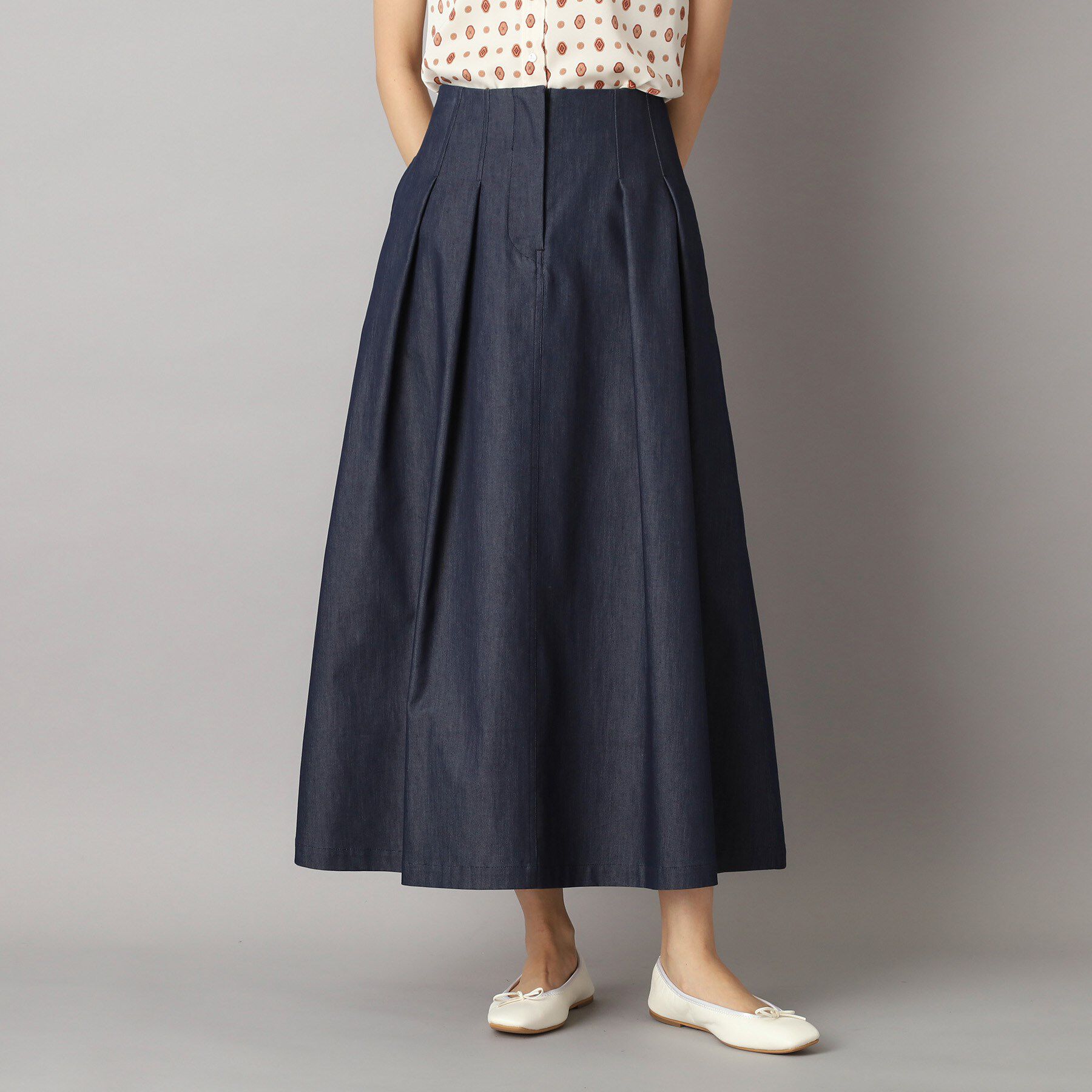 DRESSTERIOR「【接触冷感/吸水速乾】クールタッチデニムライクタックスカート」|スカート|