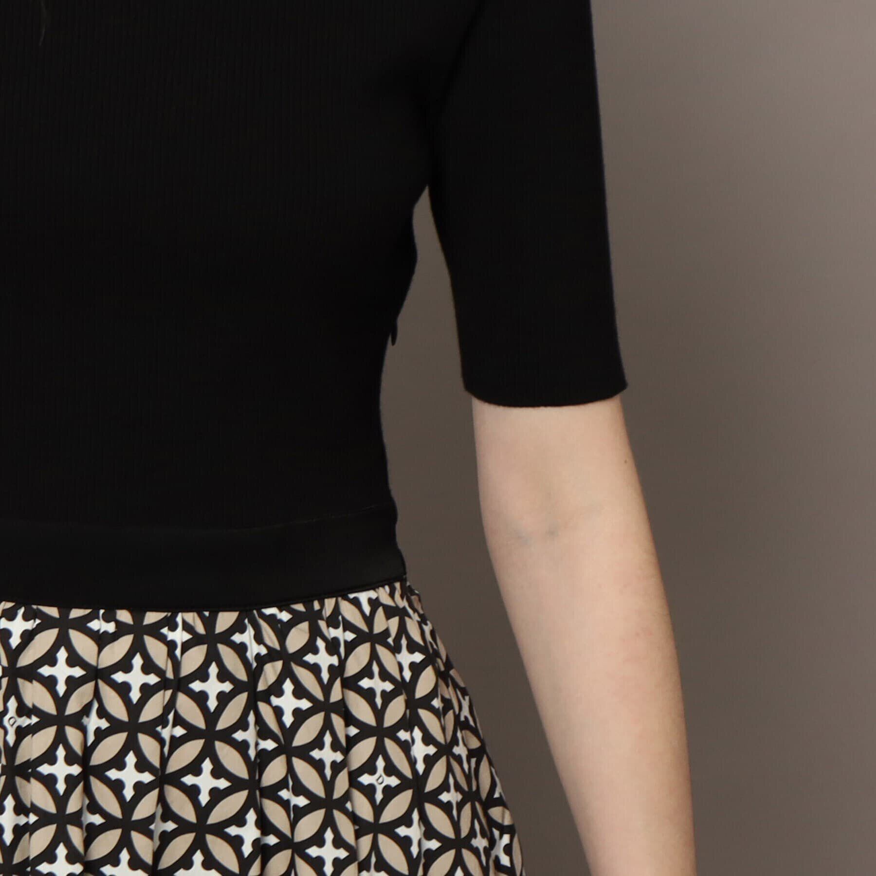 DRESSTERIOR「【着映え/洗える】オーバーラップサークルリブニットコンビドレス」|ワンピース|