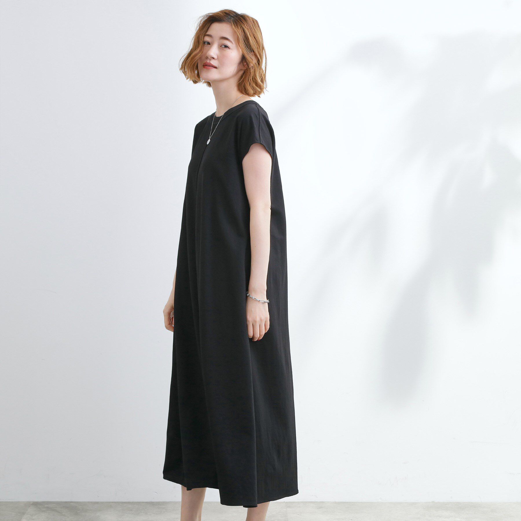 grove「【冷感・UV】モクロディフレンチスリーブワンピース」|ワンピース|