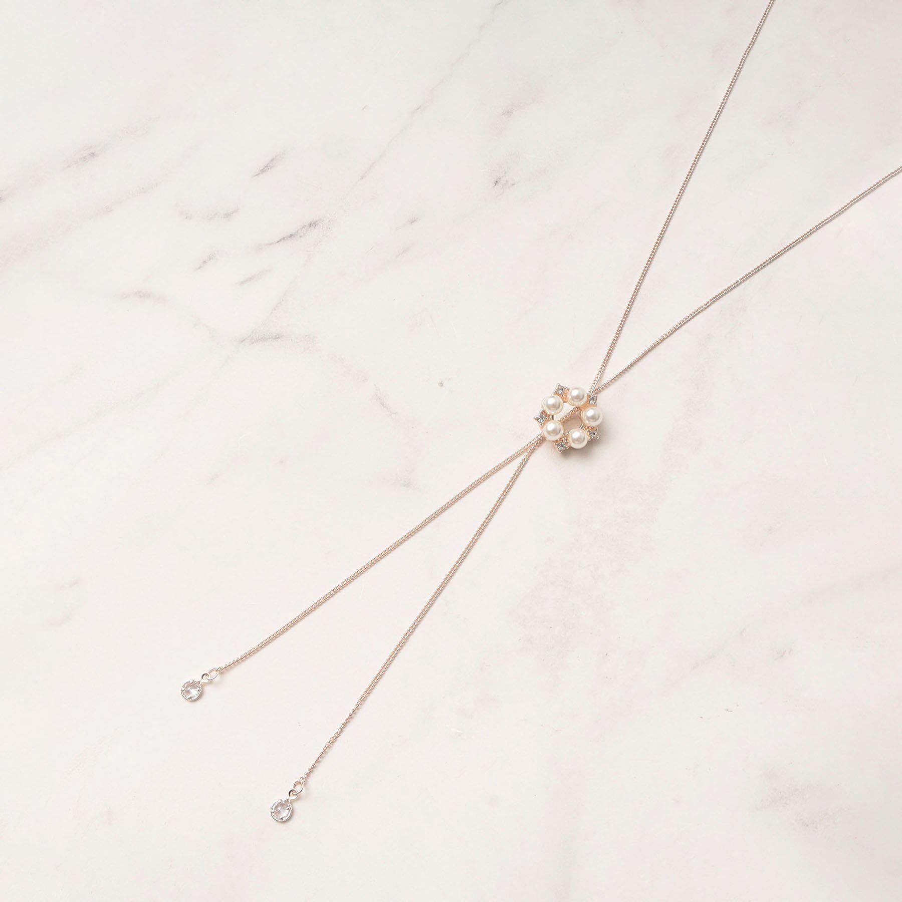 grove「サークルパール調スライドネックレス」|ネックレス|ピンクゴールド(00