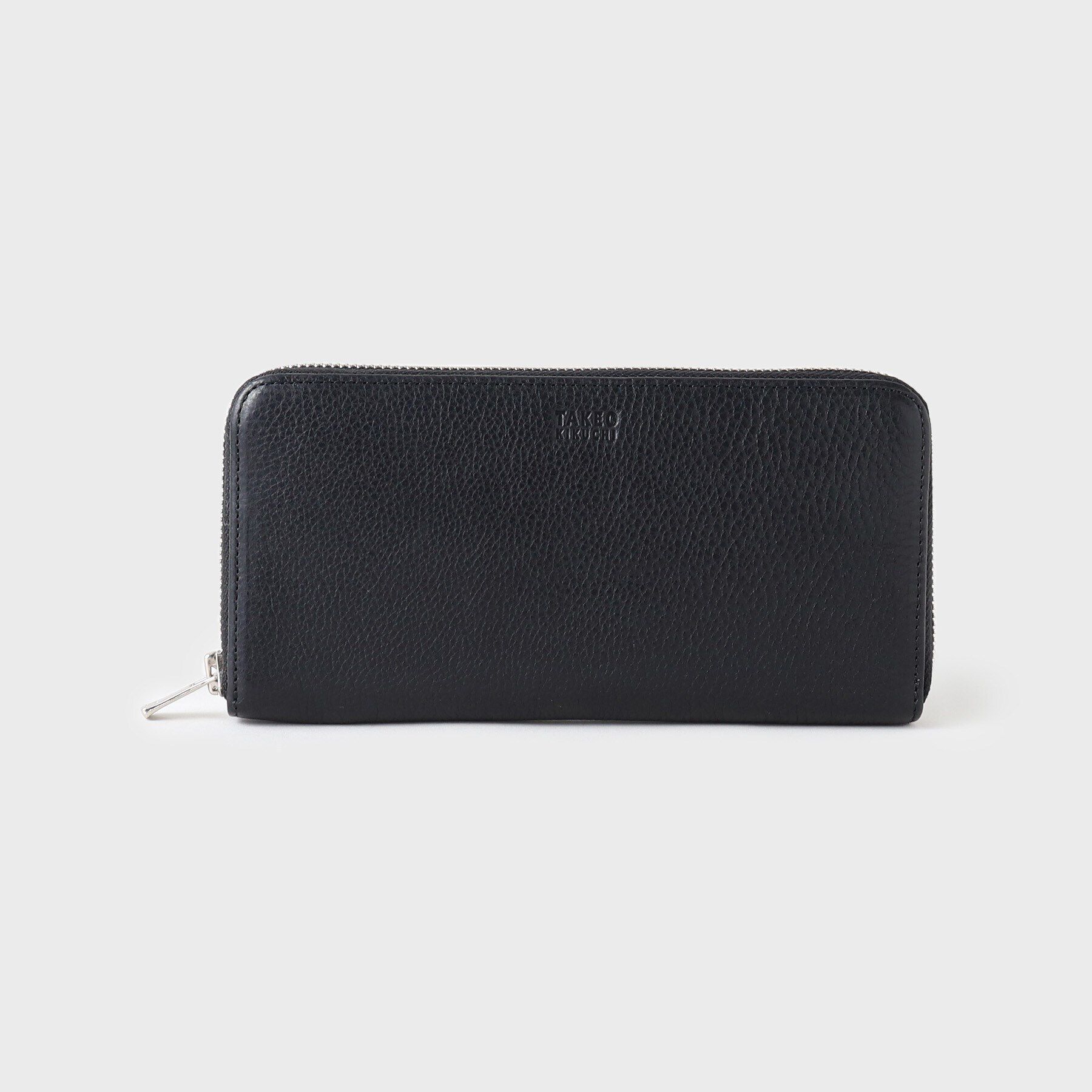 TAKEO KIKUCHI「イタリアンブラックレザー 3方ラウンド長財布」|財布|