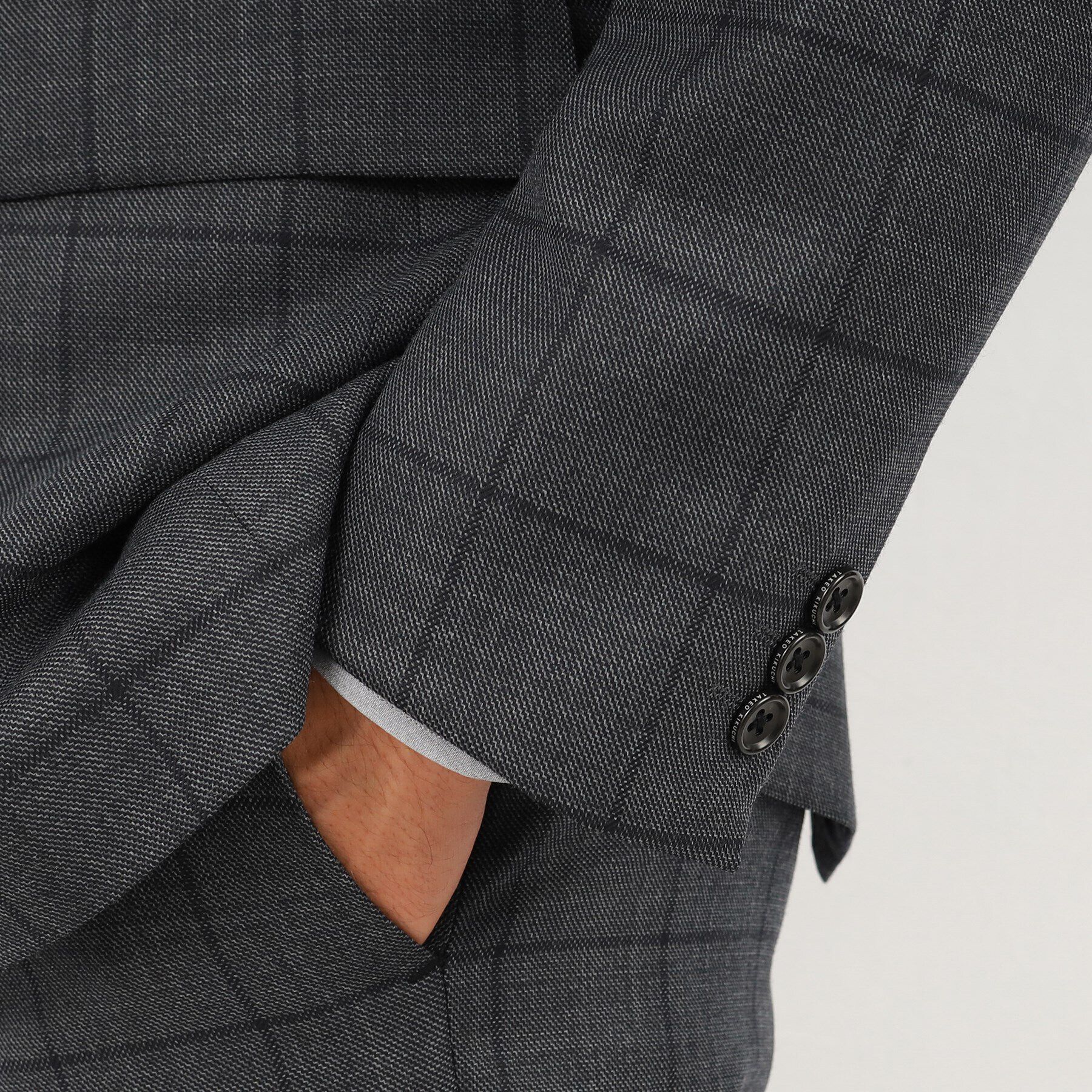 TAKEO KIKUCHI「シャイニー ウインドウペン ジャケット」|テーラードジャケット|