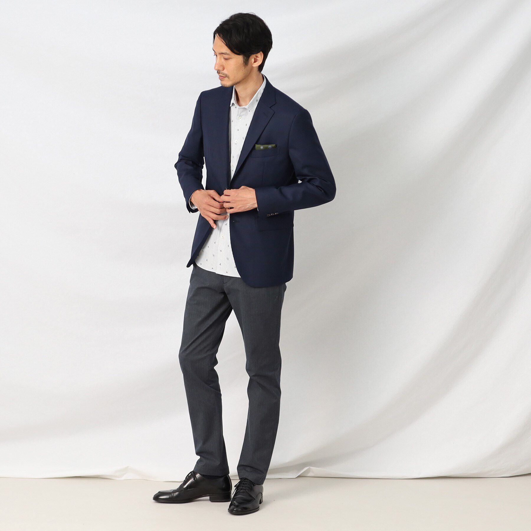 TAKEO KIKUCHI「シャイニー ウインドウペン ジャケット」|テーラードジャケット|