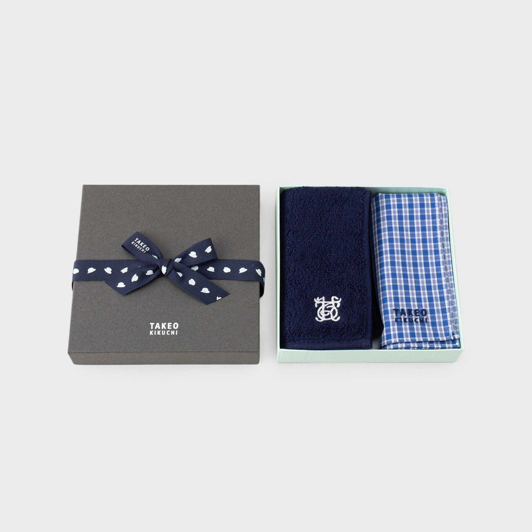 TAKEO KIKUCHI「【BOXセット】今治タオル＋ハンカチ」|ハンカチ|ブルー(292)