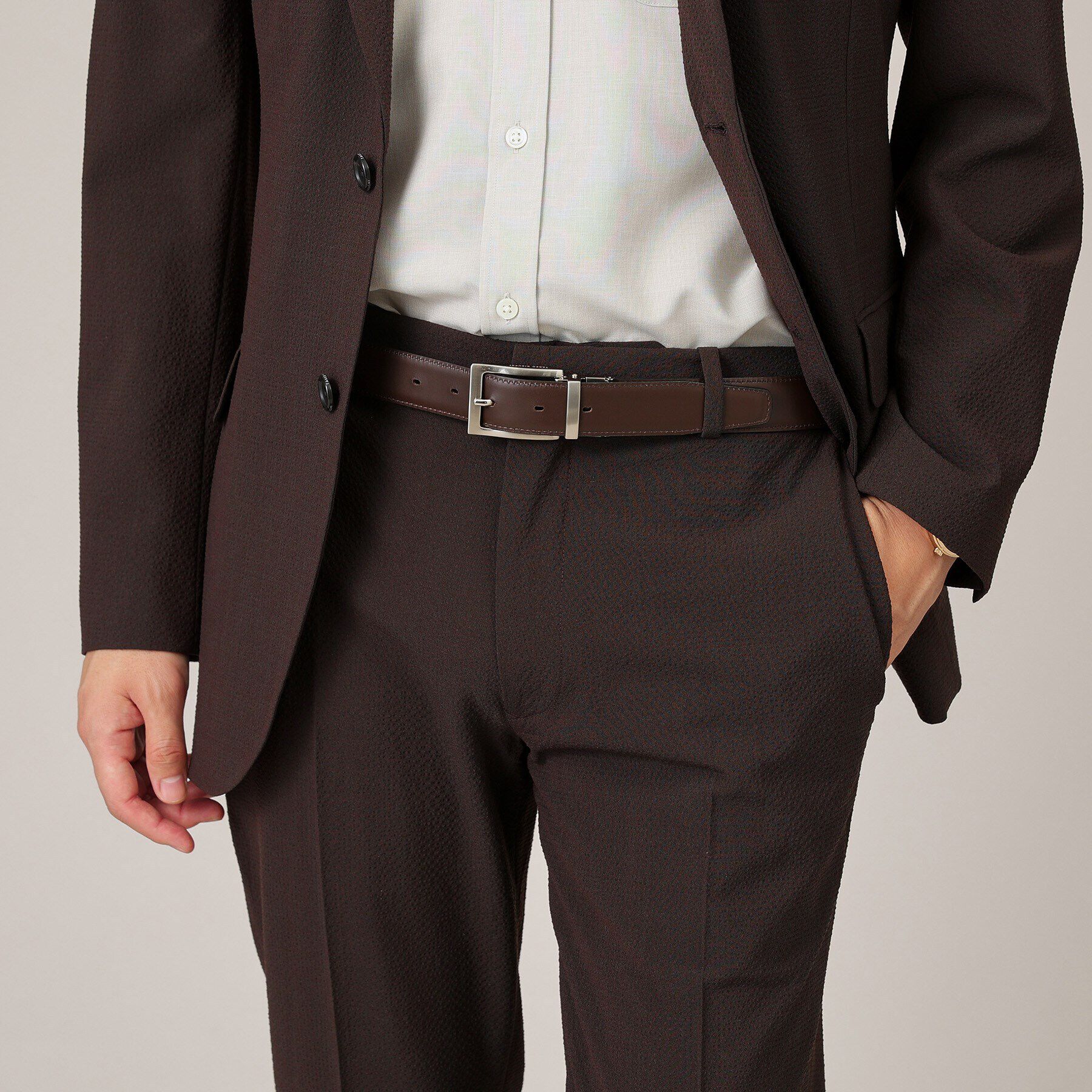 TAKEO KIKUCHI「【リバーシブル/Made in JAPAN】クロコ型押し レザーベルト」|ベルト|