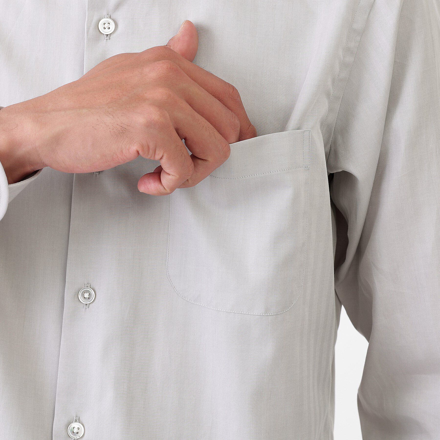 TAKEO KIKUCHI「【Made in JAPAN】ブライト ヘリンボン ドレスシャツ」|シャツ・ブラウス|