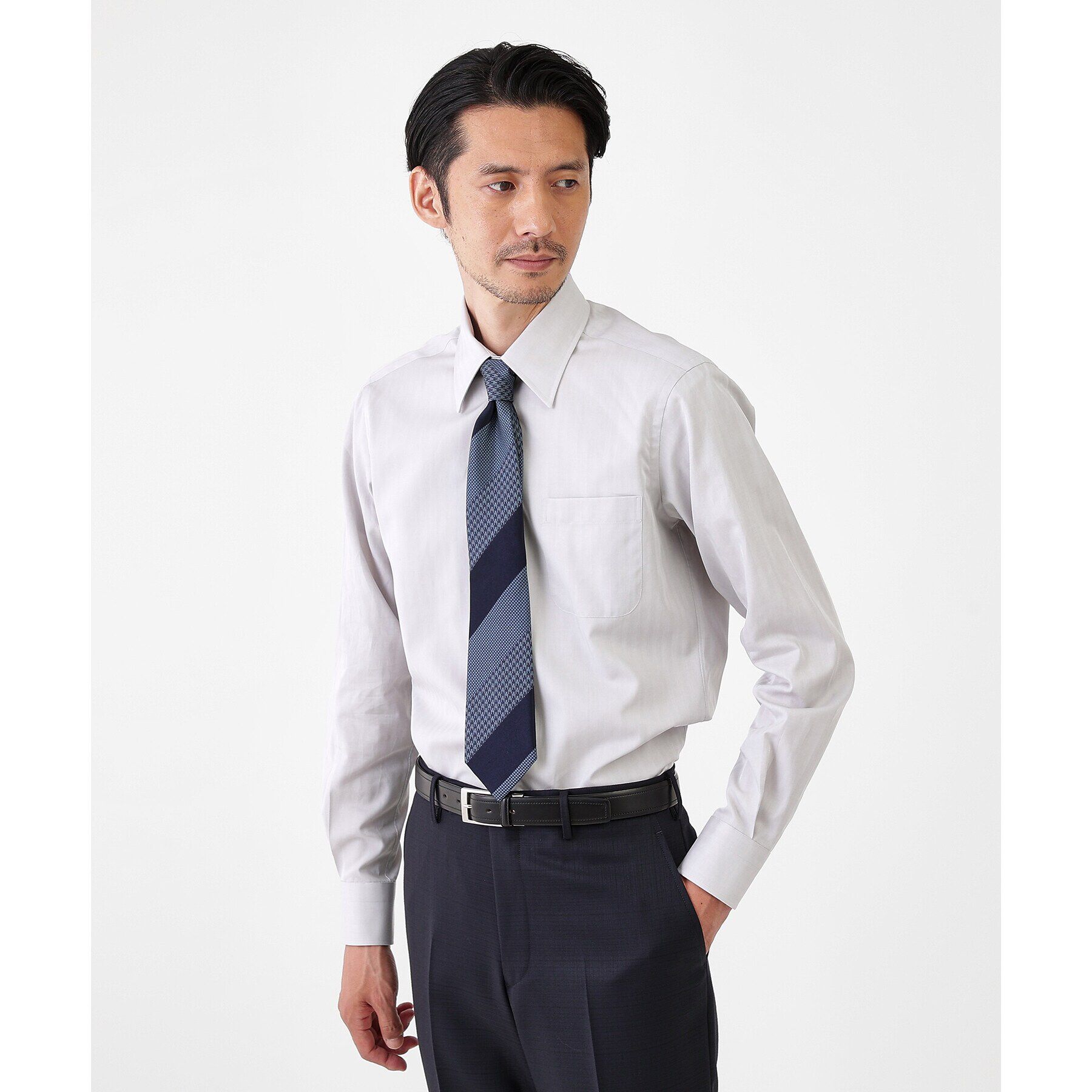 TAKEO KIKUCHI「【Made in JAPAN】ブライト ヘリンボン ドレスシャツ」|シャツ・ブラウス|