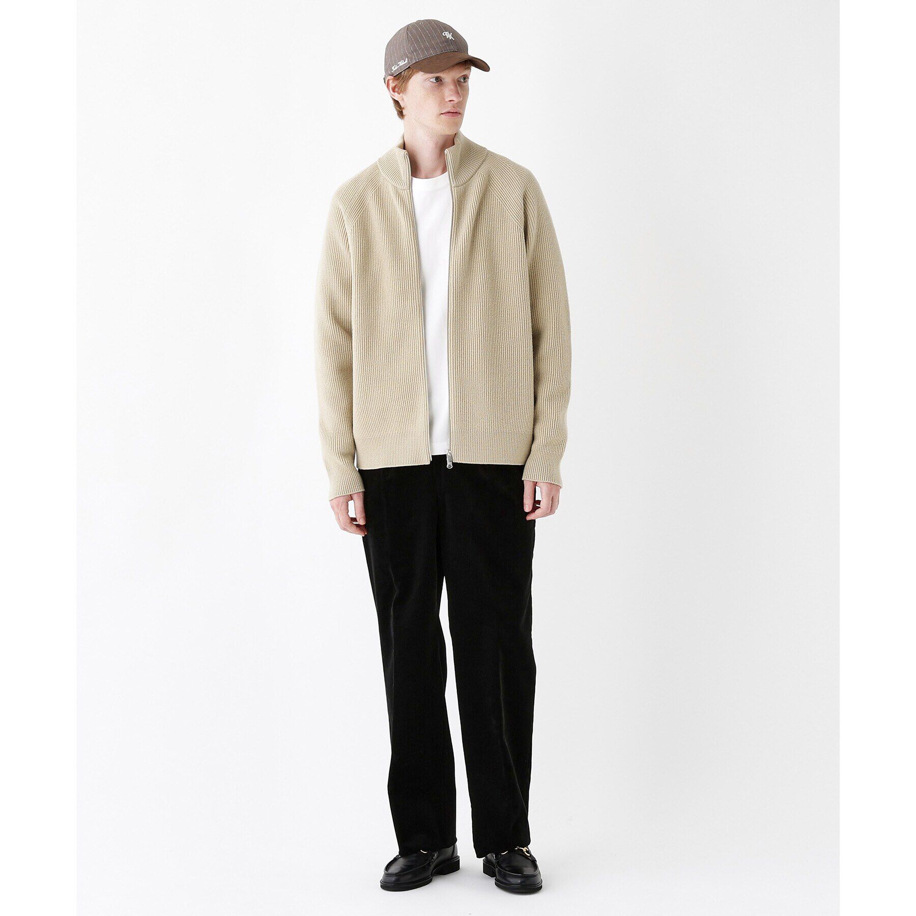 TAKEO KIKUCHI「【THE FLAGSHIP】フレンチメリノ 畦編 ドライバーズニット」|ニット・セーター|