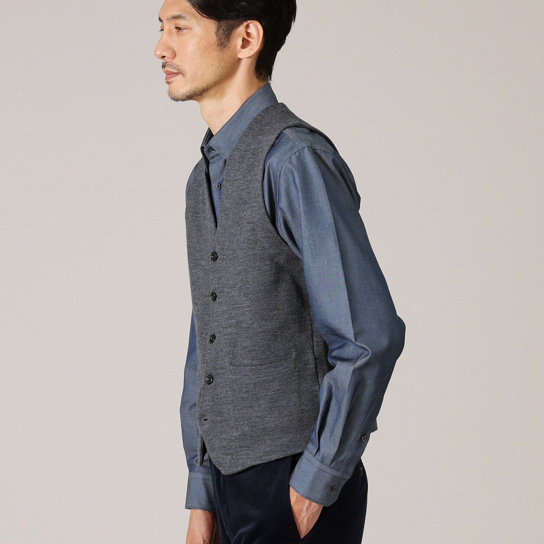 TAKEO KIKUCHI「【アンチピリング】ニット ジレ」|ニット・セーター|