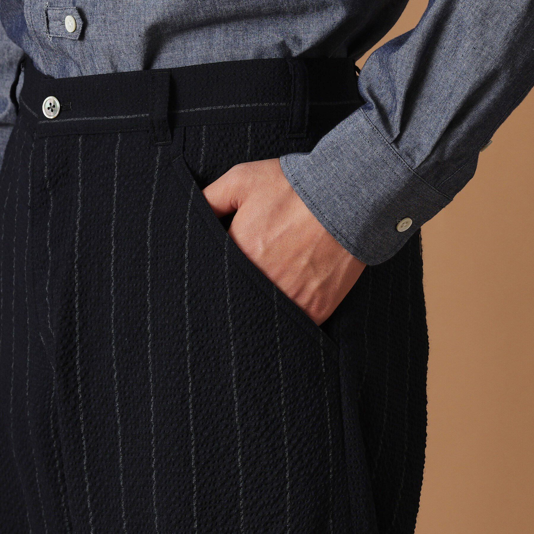 40CARATS&525「ウールサッカーストライプパンツ」|その他|