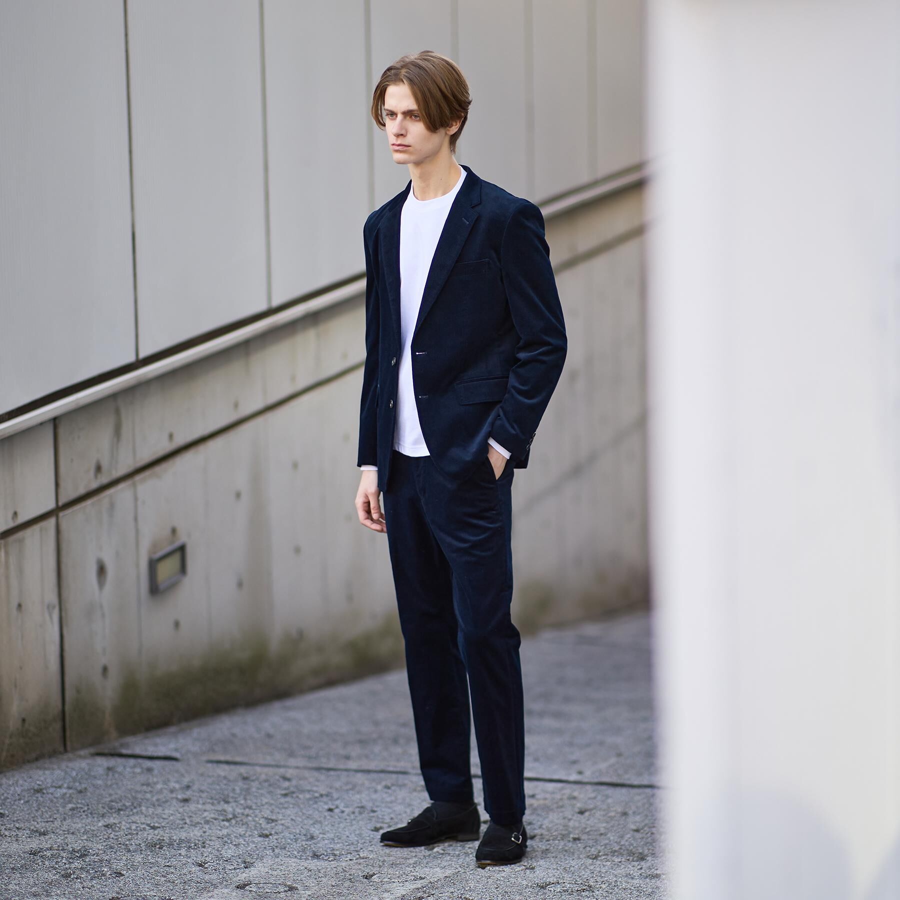 TAKEO KIKUCHI「【Ｓサイズ～】ストレッチ テーラードＴシャツ」|Tシャツ・カットソー|