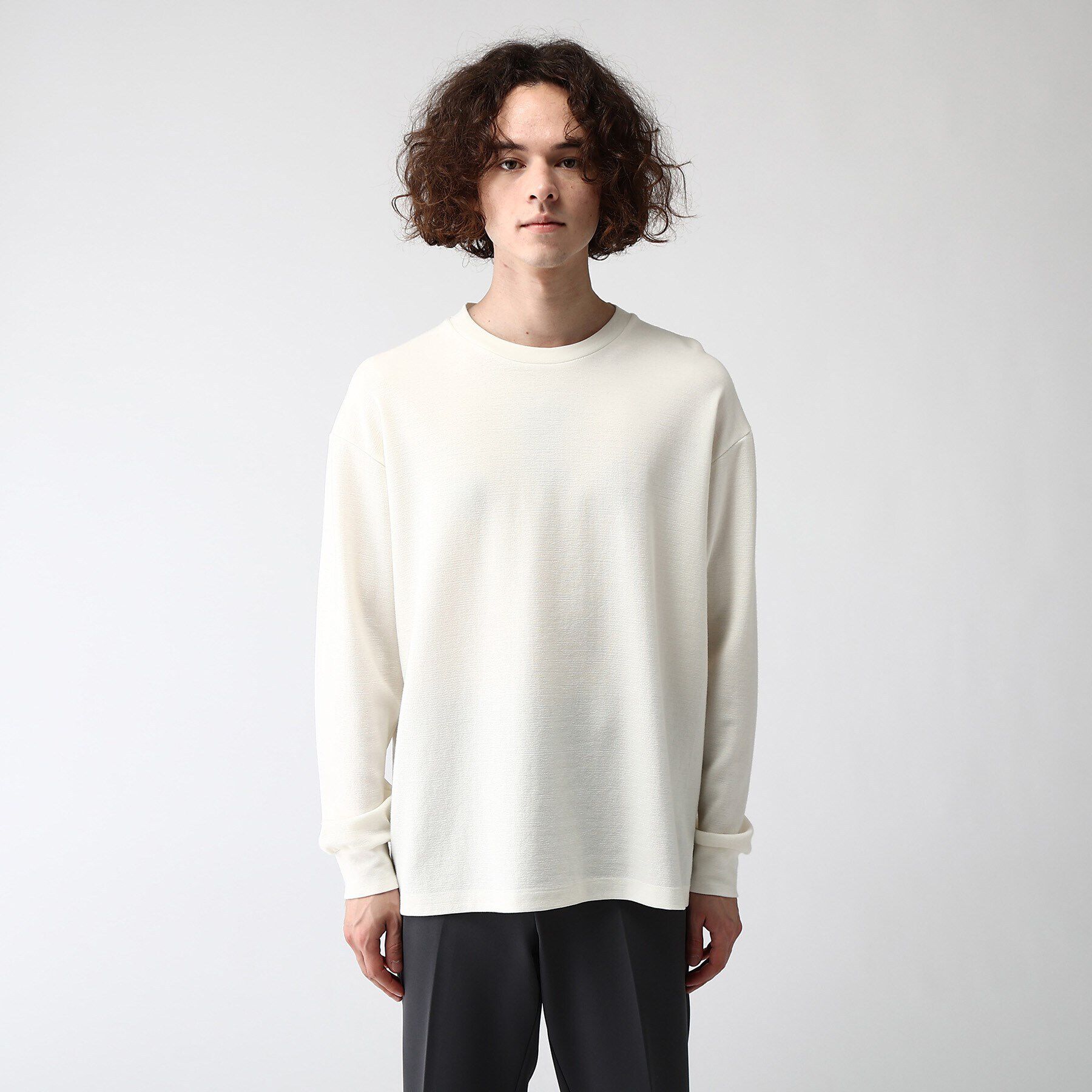 tk.TAKEO KIKUCHI「ウールナイロンミラノリブクルーニットソー」|Tシャツ・カットソー|