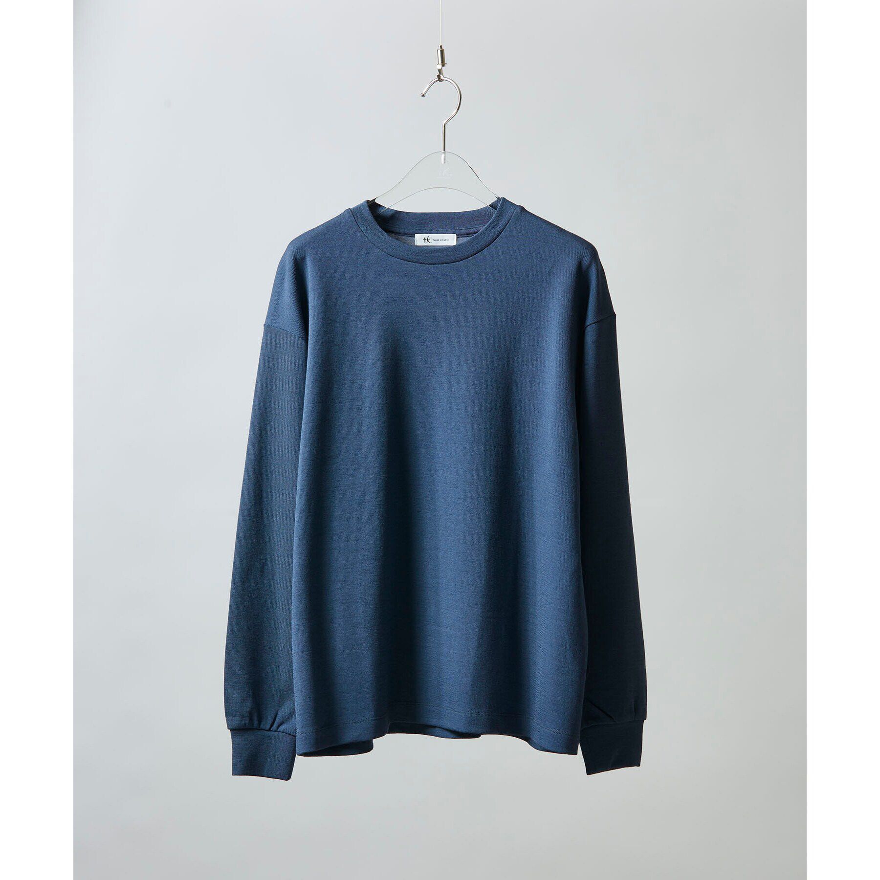 tk.TAKEO KIKUCHI「ウールナイロンミラノリブクルーニットソー」|Tシャツ・カットソー|ﾀﾞｰｸｸﾞﾚｰ(013)