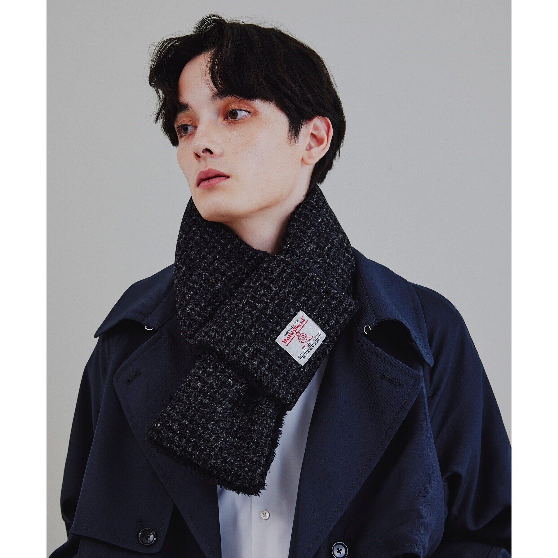 tk.TAKEO KIKUCHI「ハリスツイード生地使用 差し込みマフラー ／ Harris Tweed」|ストール|