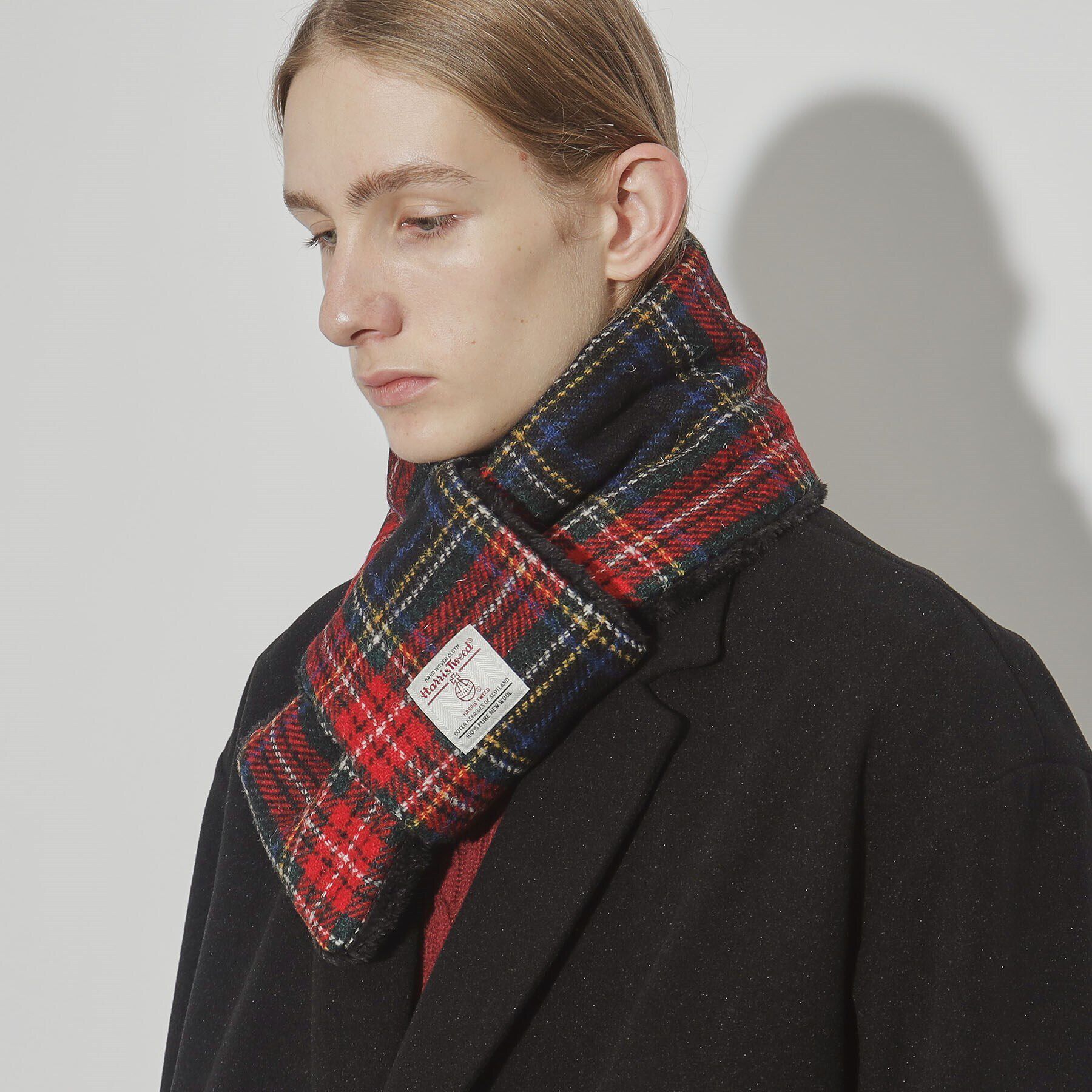 tk.TAKEO KIKUCHI「ハリスツイード生地使用 差し込みマフラー ／ Harris Tweed」|ストール|