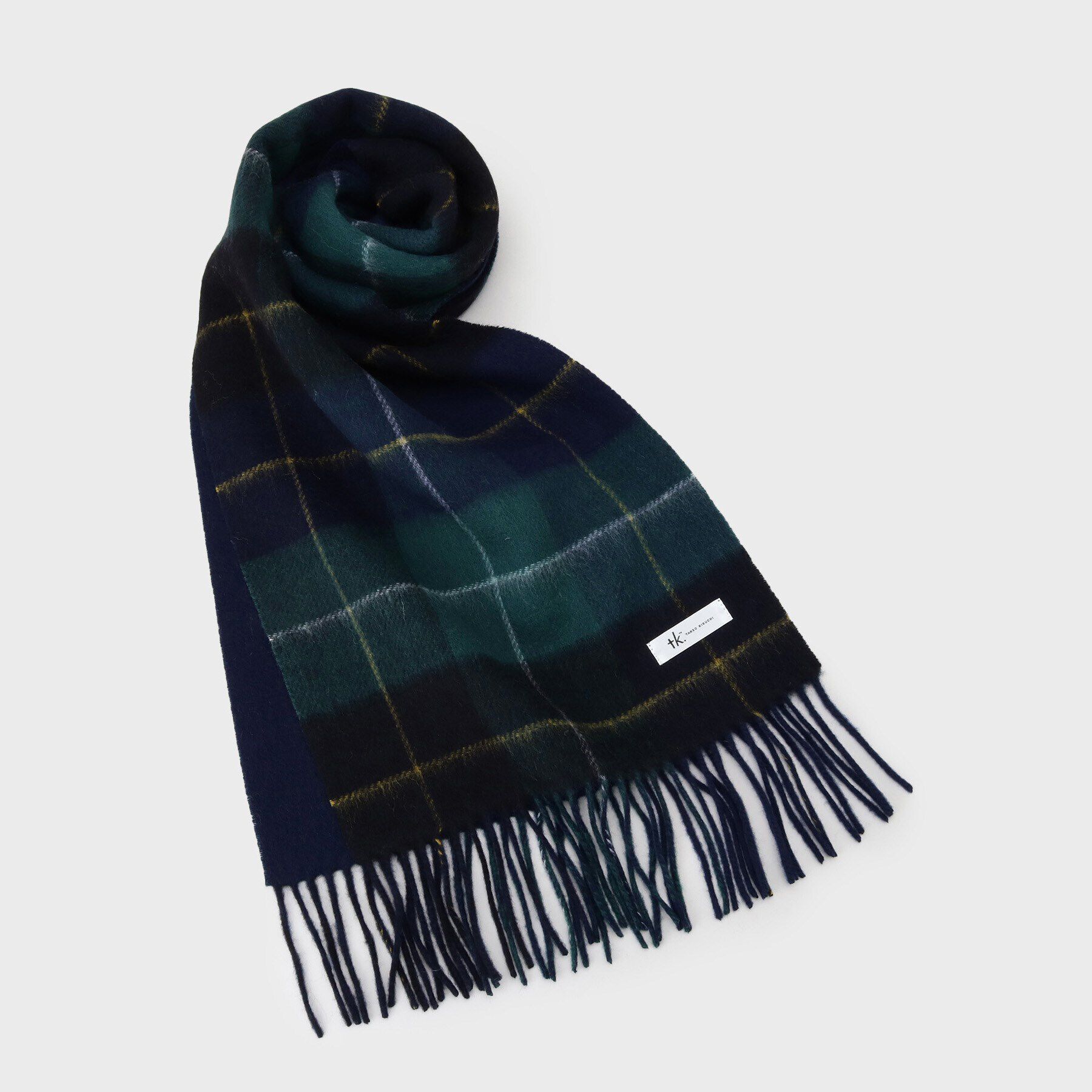 tk.TAKEO KIKUCHI「カシミヤ混マフラー」|ストール|グリーン(223)