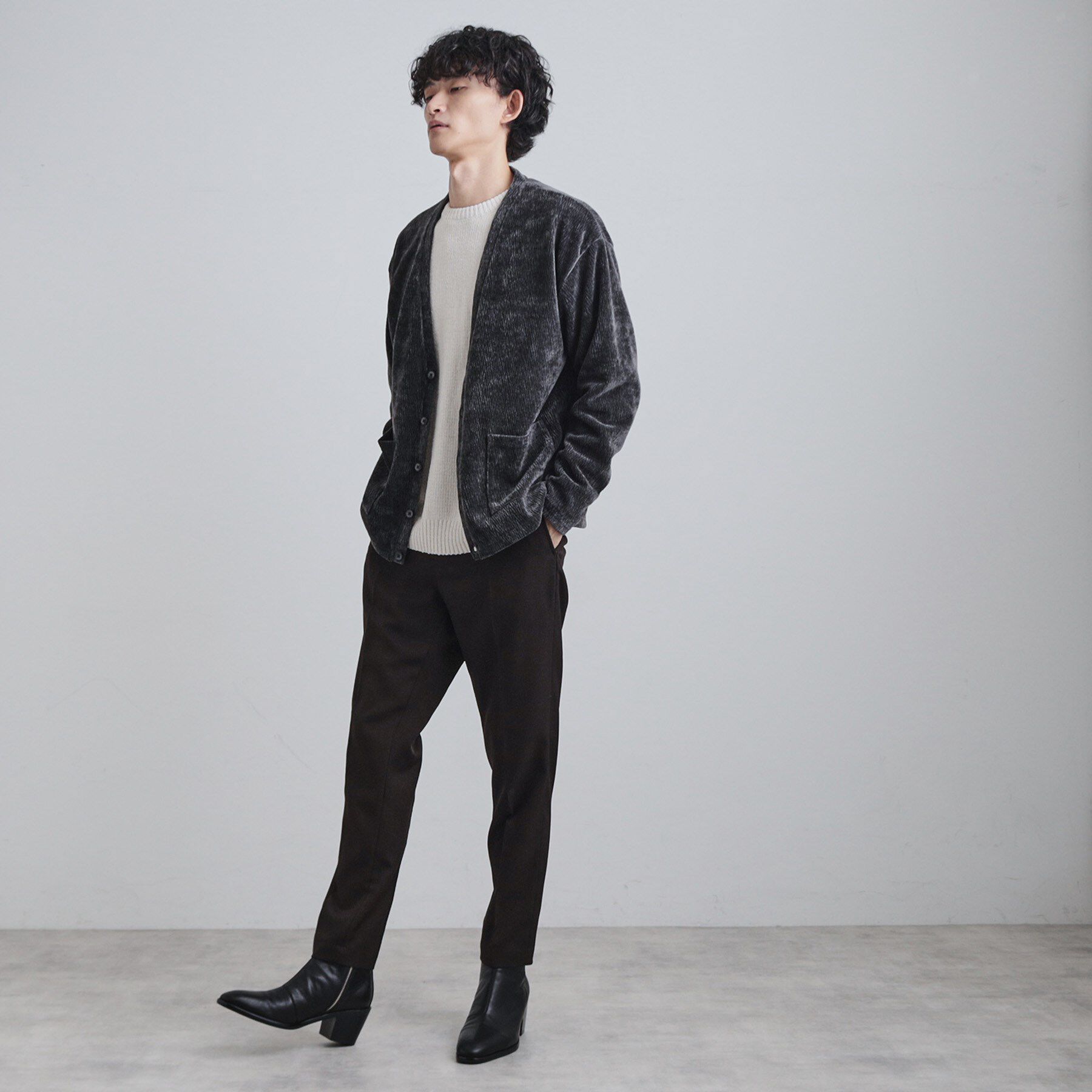 tk.TAKEO KIKUCHI「モールニットソーVカーディガン」|カーディガン|