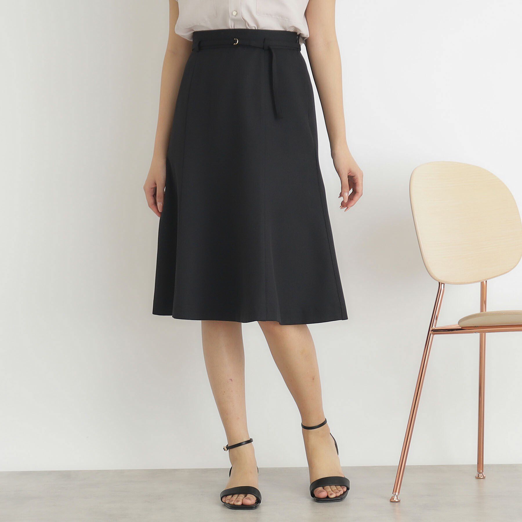 index「ストレッチベルテッドマーメイドスカート【防シワ/洗濯機洗い可】」|スカート|