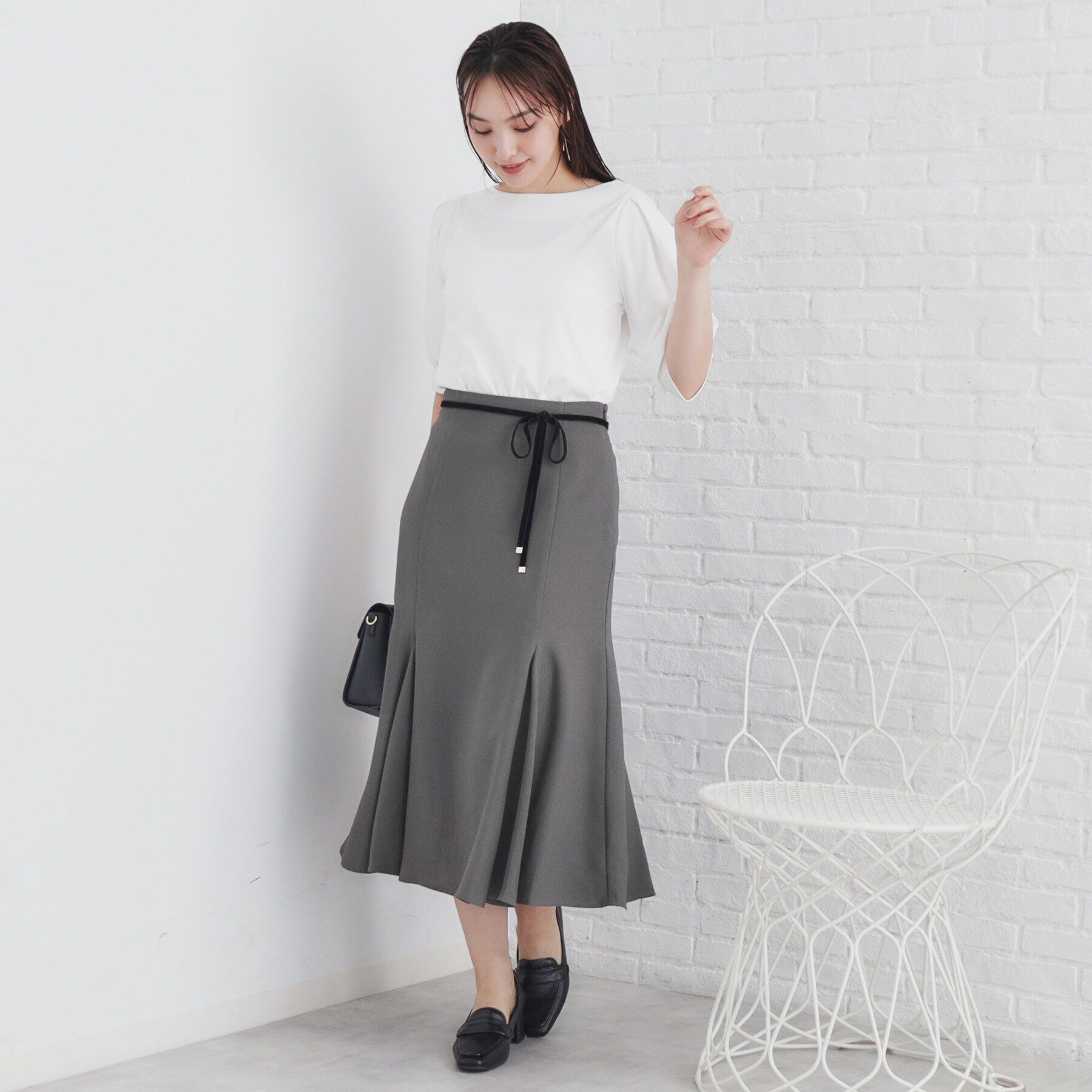 index「ランダムドットフレアスカート【洗濯機洗い可/イージーアイロン】」|スカート|