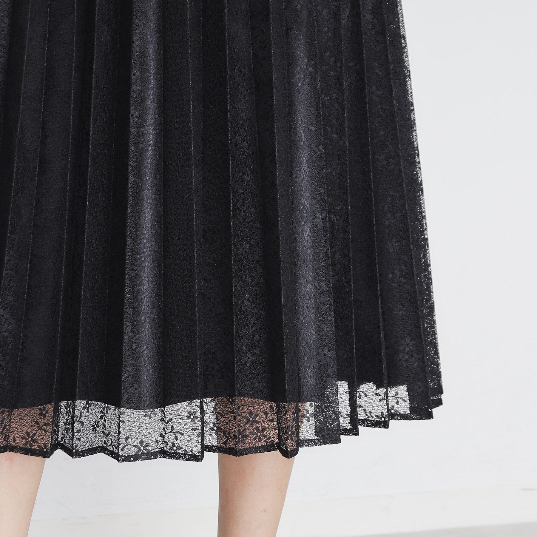 index「ミニフラワーレースプリーツスカート【洗濯機洗い可】」|スカート|