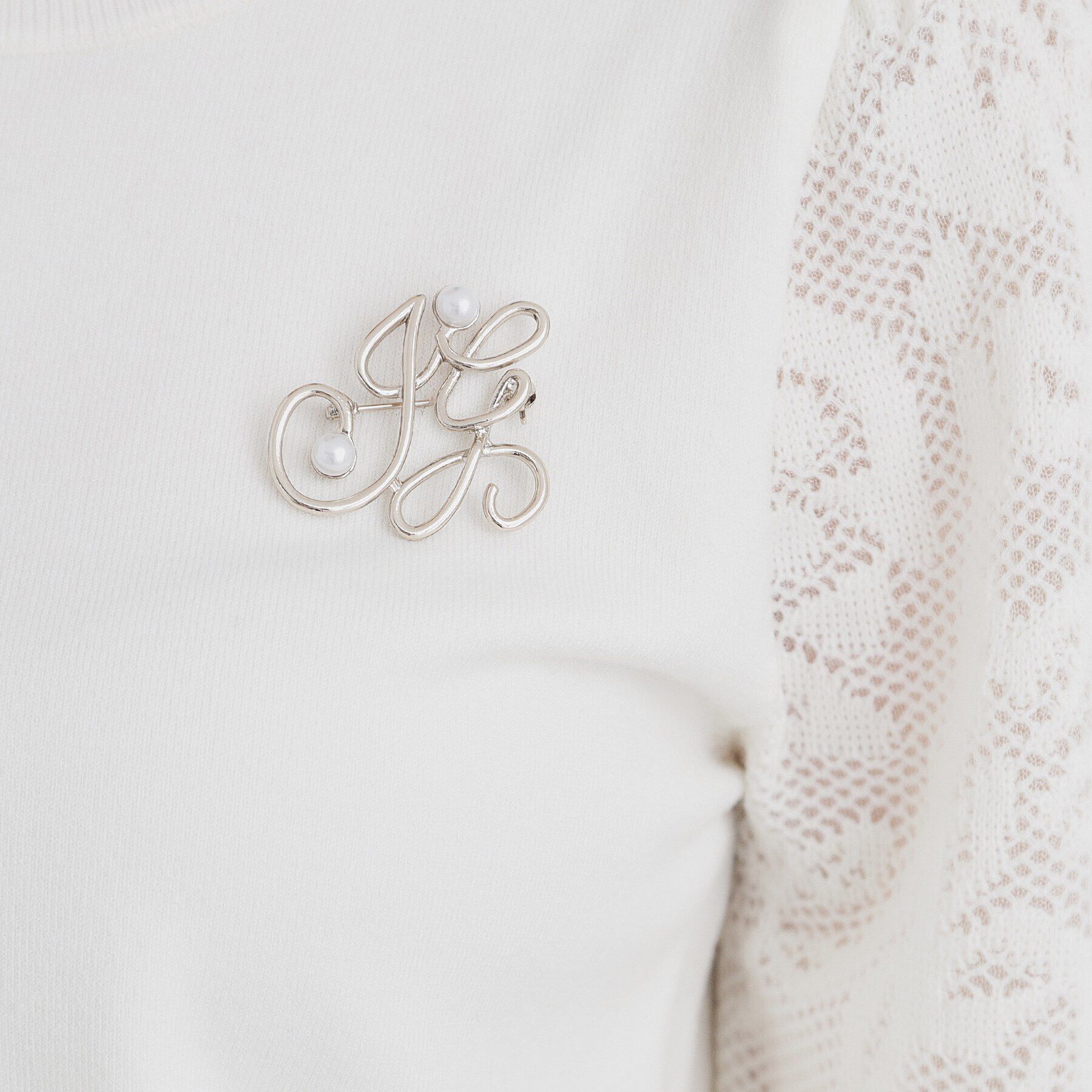 index「ブローチ付き ジャカードスリーブニット【洗濯機洗い可】」|ニット・セーター|