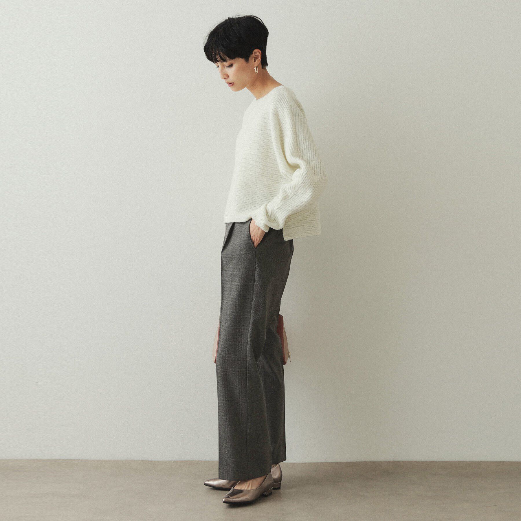 OPAQUE.CLIP「《S-LLsize》裏起毛ストレッチフレアパンツ【吸湿発熱/洗濯機洗い可】」|その他|