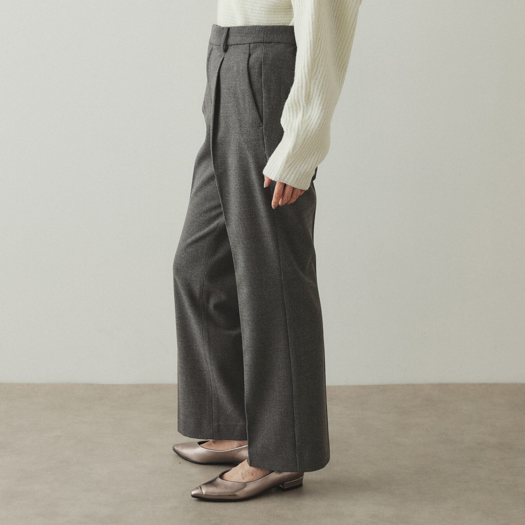 OPAQUE.CLIP「《S-LLsize》裏起毛ストレッチフレアパンツ【吸湿発熱/洗濯機洗い可】」|その他|