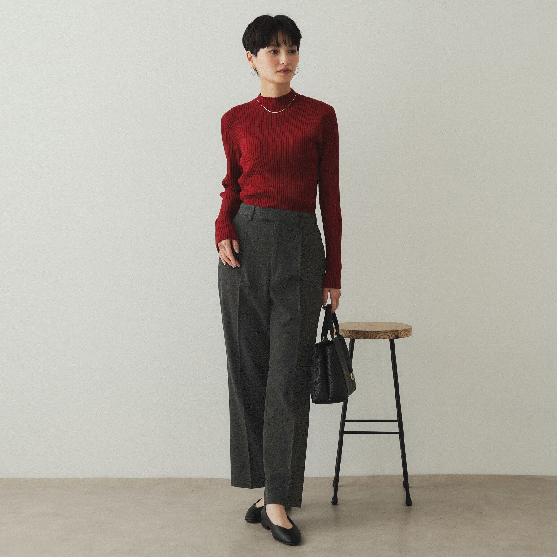 OPAQUE.CLIP「《S-LLsize》裏起毛ストレッチフレアパンツ【吸湿発熱/洗濯機洗い可】」|その他|