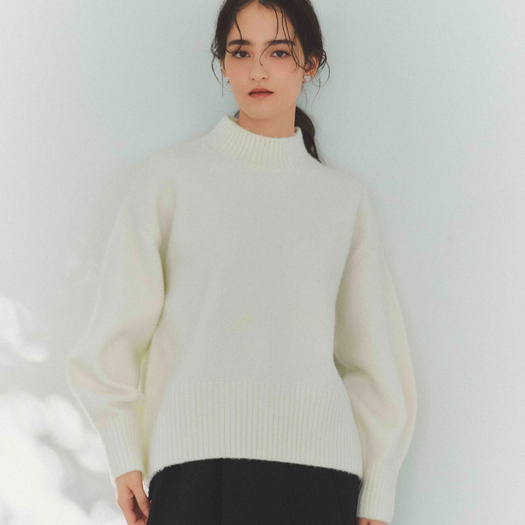 OPAQUE.CLIP「ふわふわハイネックニット【洗濯機OK】」|ニット・セーター|