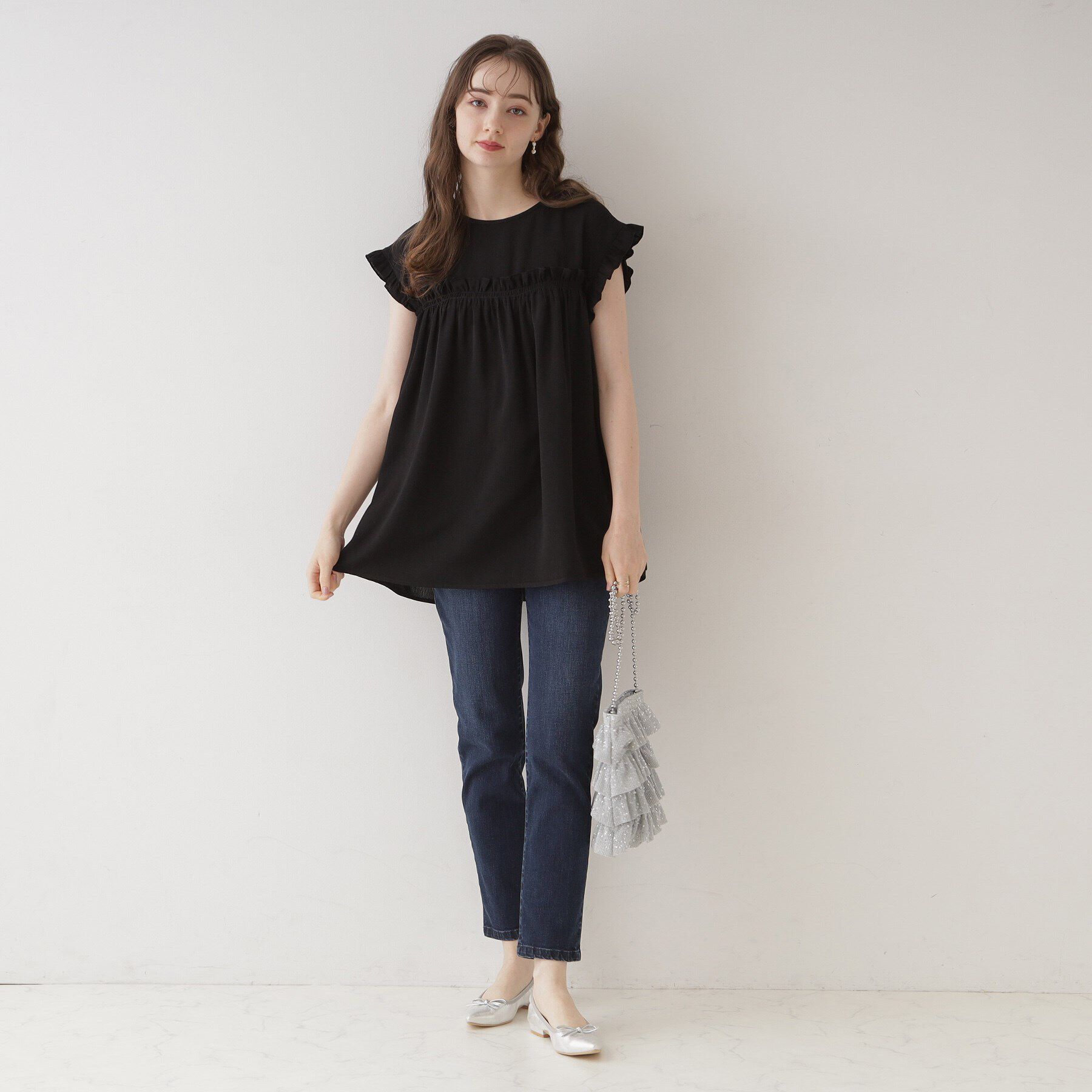 Couture broach「【インしないでキマる長め丈】フリルデザインチュニック」|チュニック|