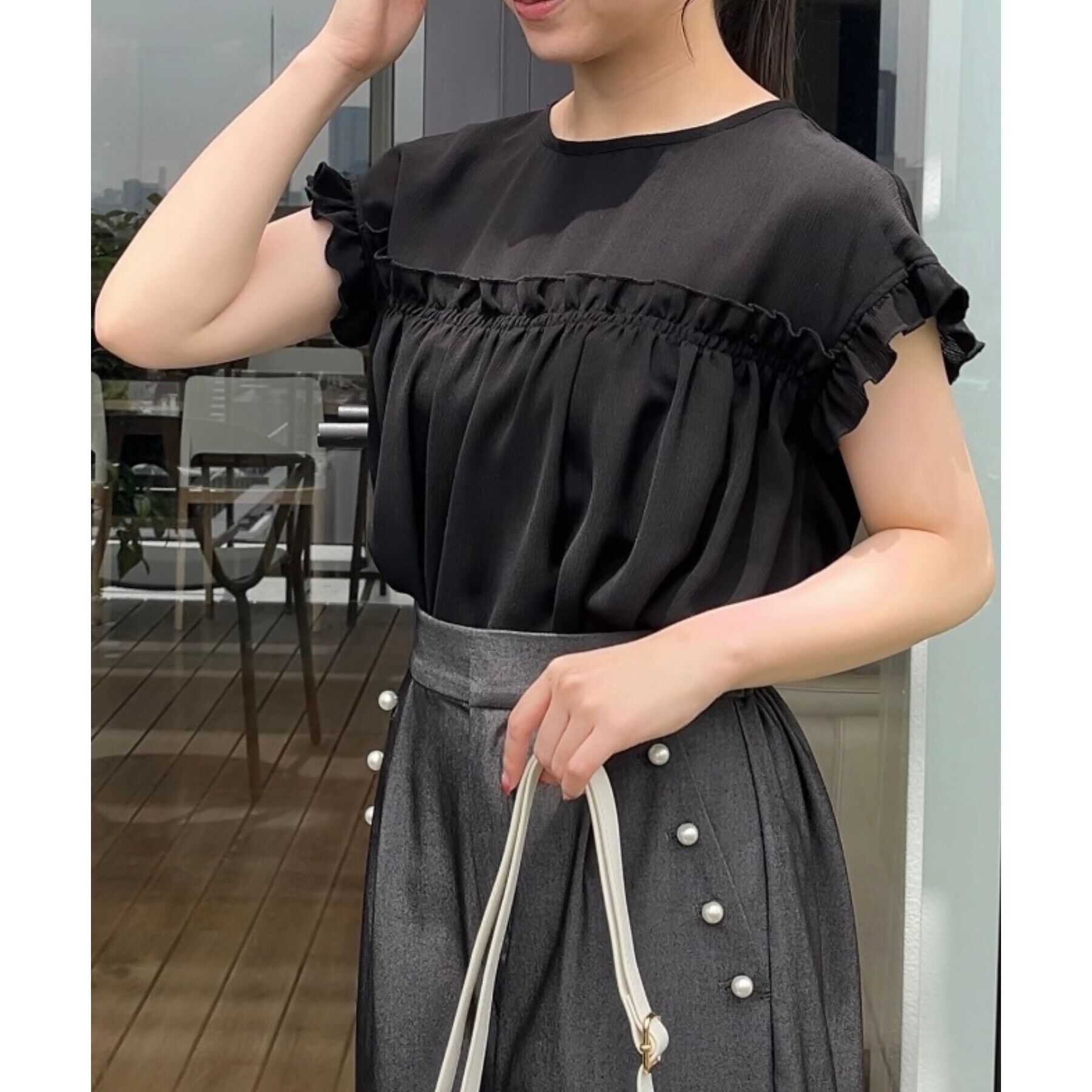 Couture broach「【インしないでキマる長め丈】フリルデザインチュニック」|チュニック|