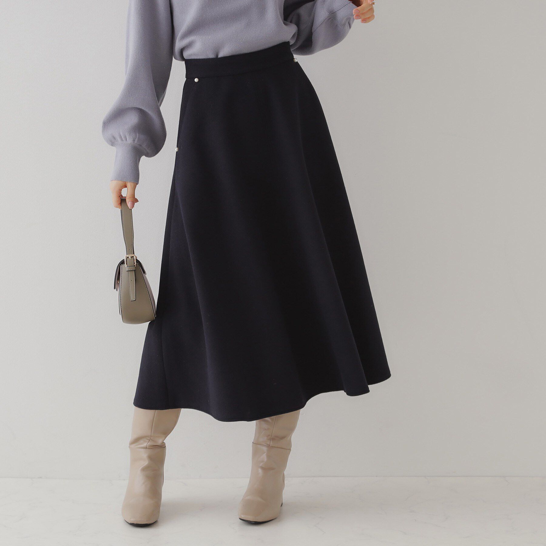 Couture broach「フェイクウールニットスカート」|スカート|