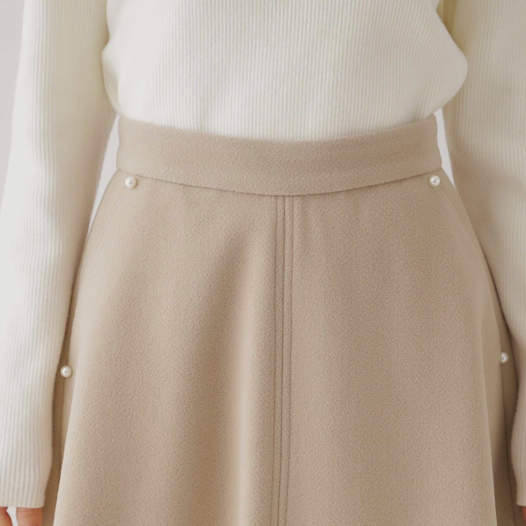 Couture broach「フェイクウールニットスカート」|スカート|