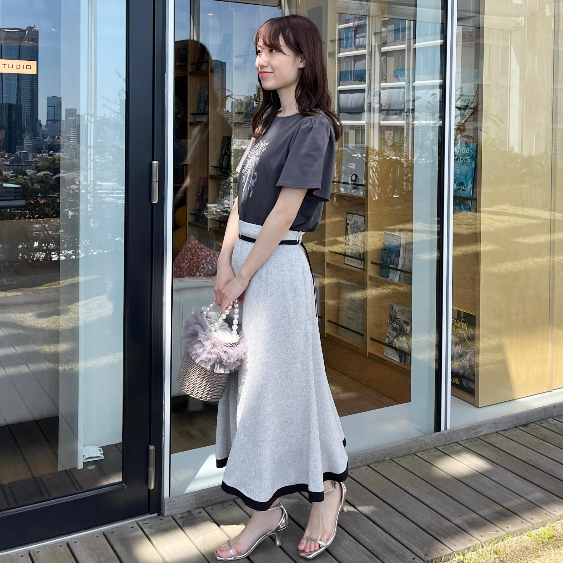 Couture broach「【接触冷感・UVカット】トゥシューズプリントTシャツ」|Tシャツ・カットソー|