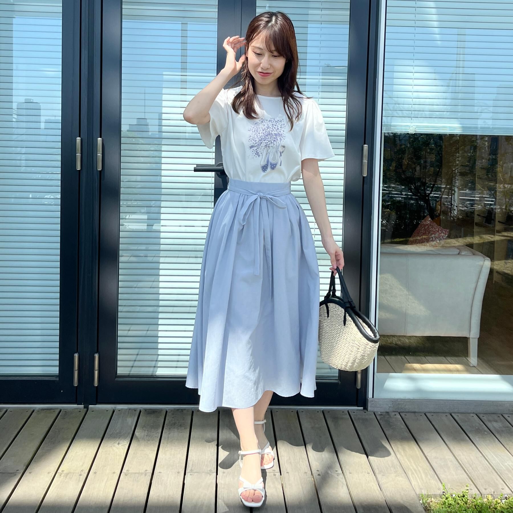 Couture broach「【接触冷感・UVカット】トゥシューズプリントTシャツ」|Tシャツ・カットソー|