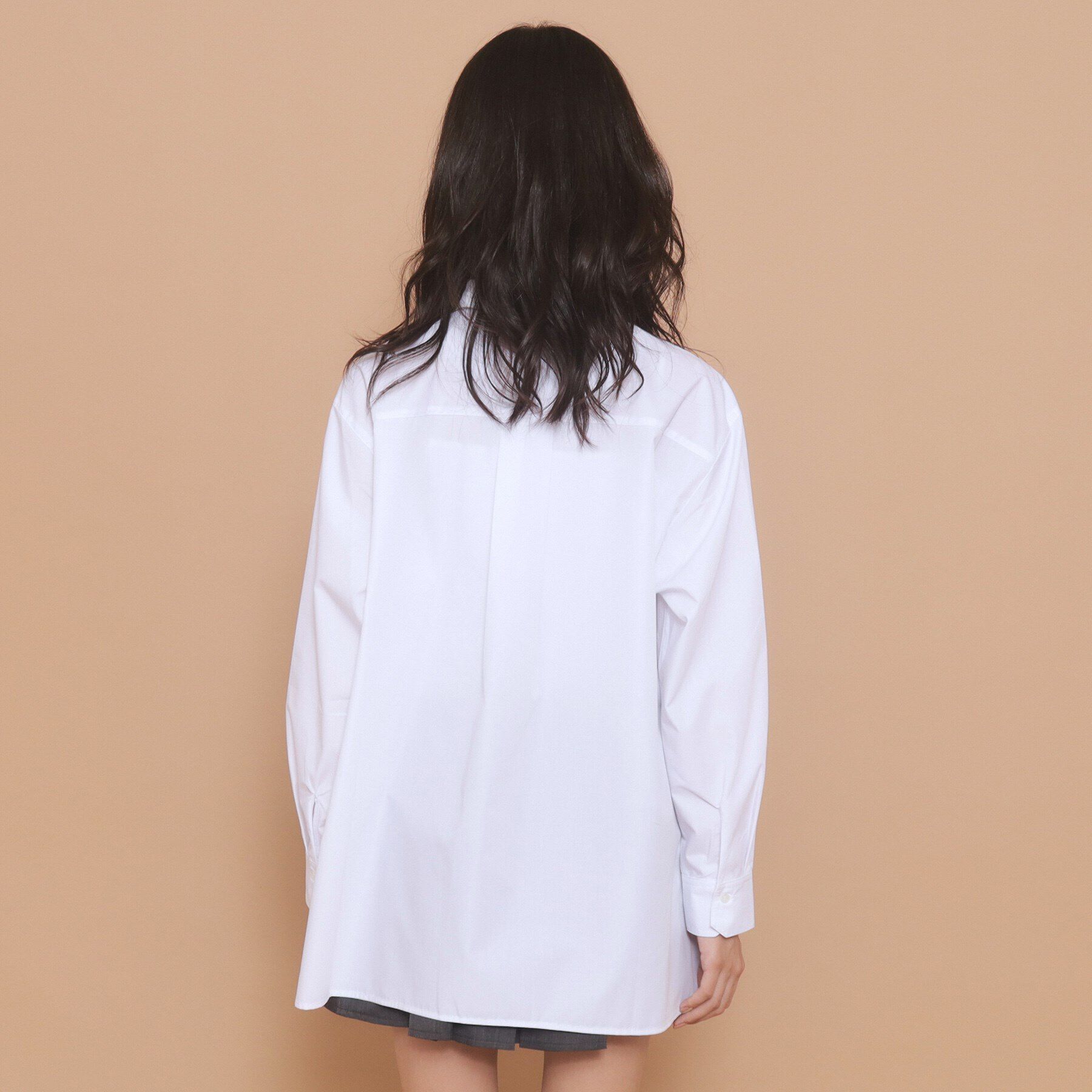 PINK-latte「タイ付き チュニック風シャツ」|シャツ・ブラウス|