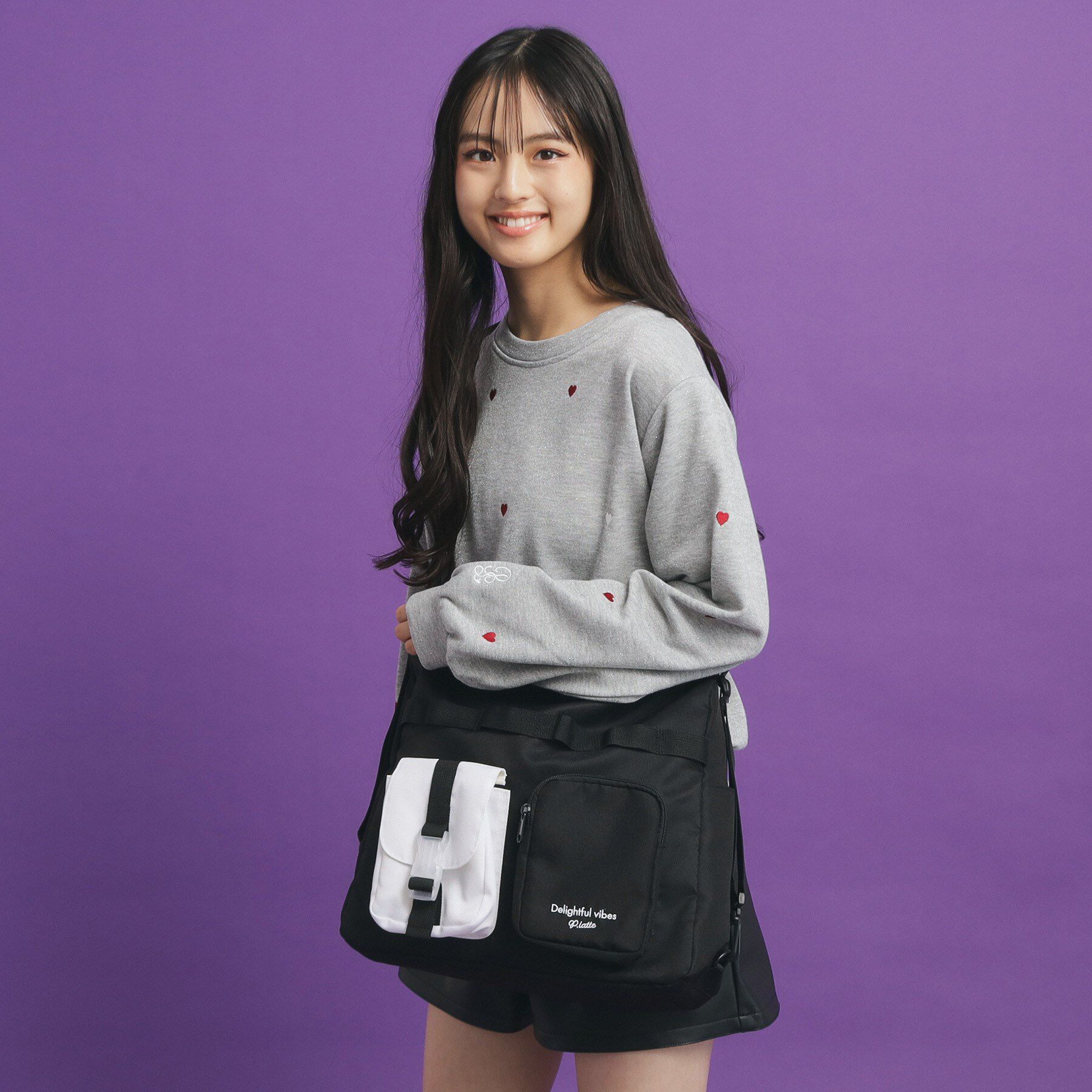 PINK-latte「ダブルポケット3WAYショルダー」|ショルダー・メッセンジャー|