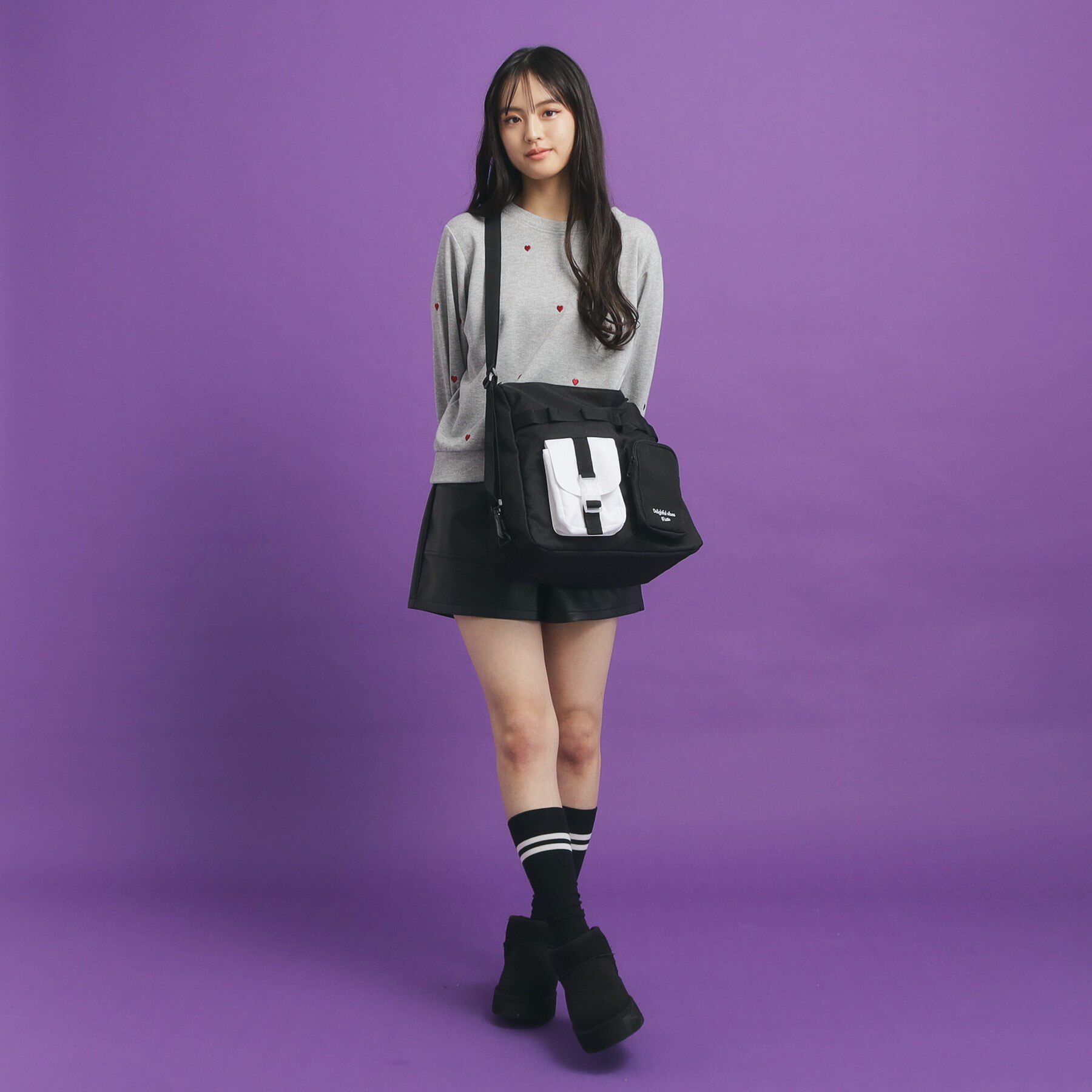 PINK-latte「ダブルポケット3WAYショルダー」|ショルダー・メッセンジャー|