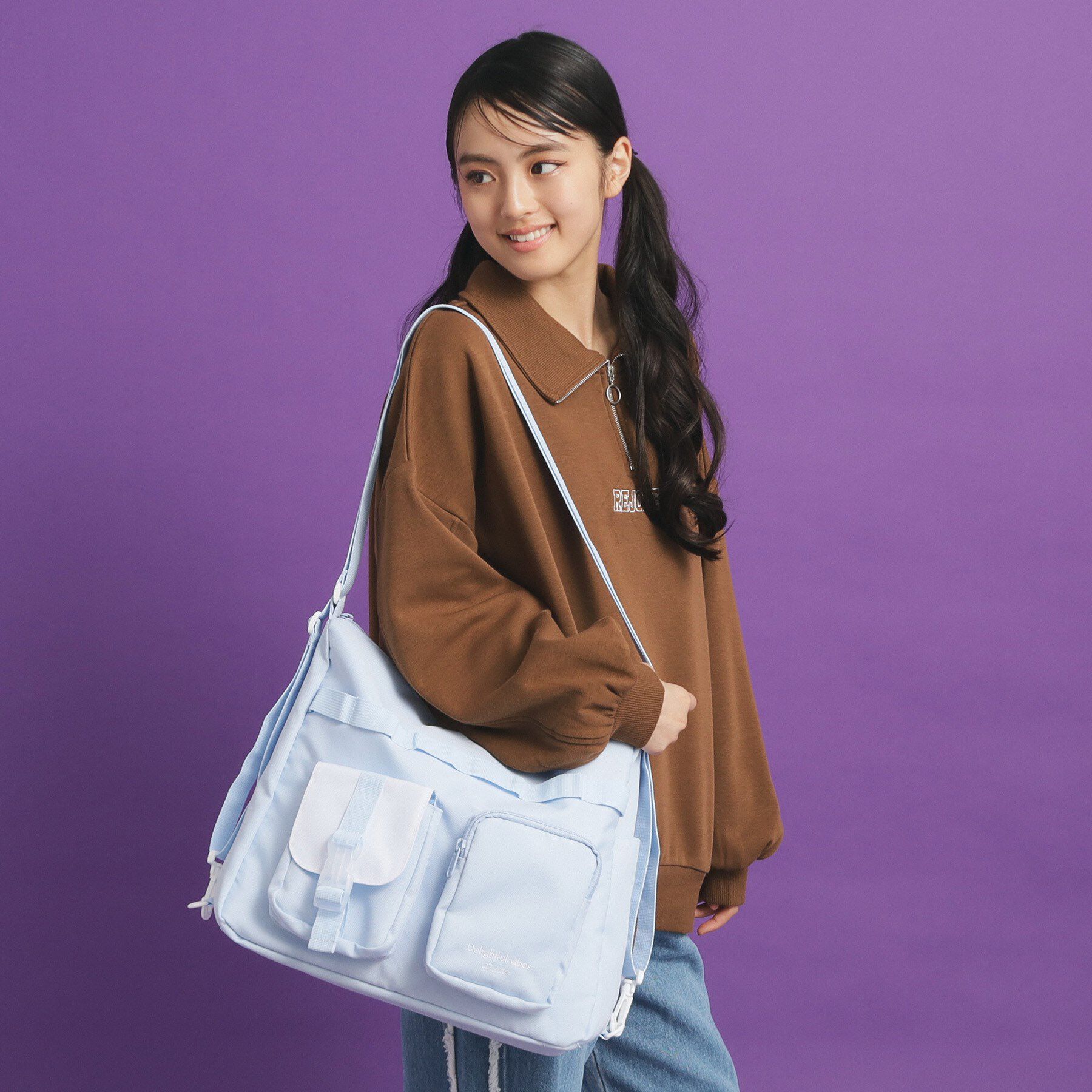 PINK-latte「ダブルポケット3WAYショルダー」|ショルダー・メッセンジャー|