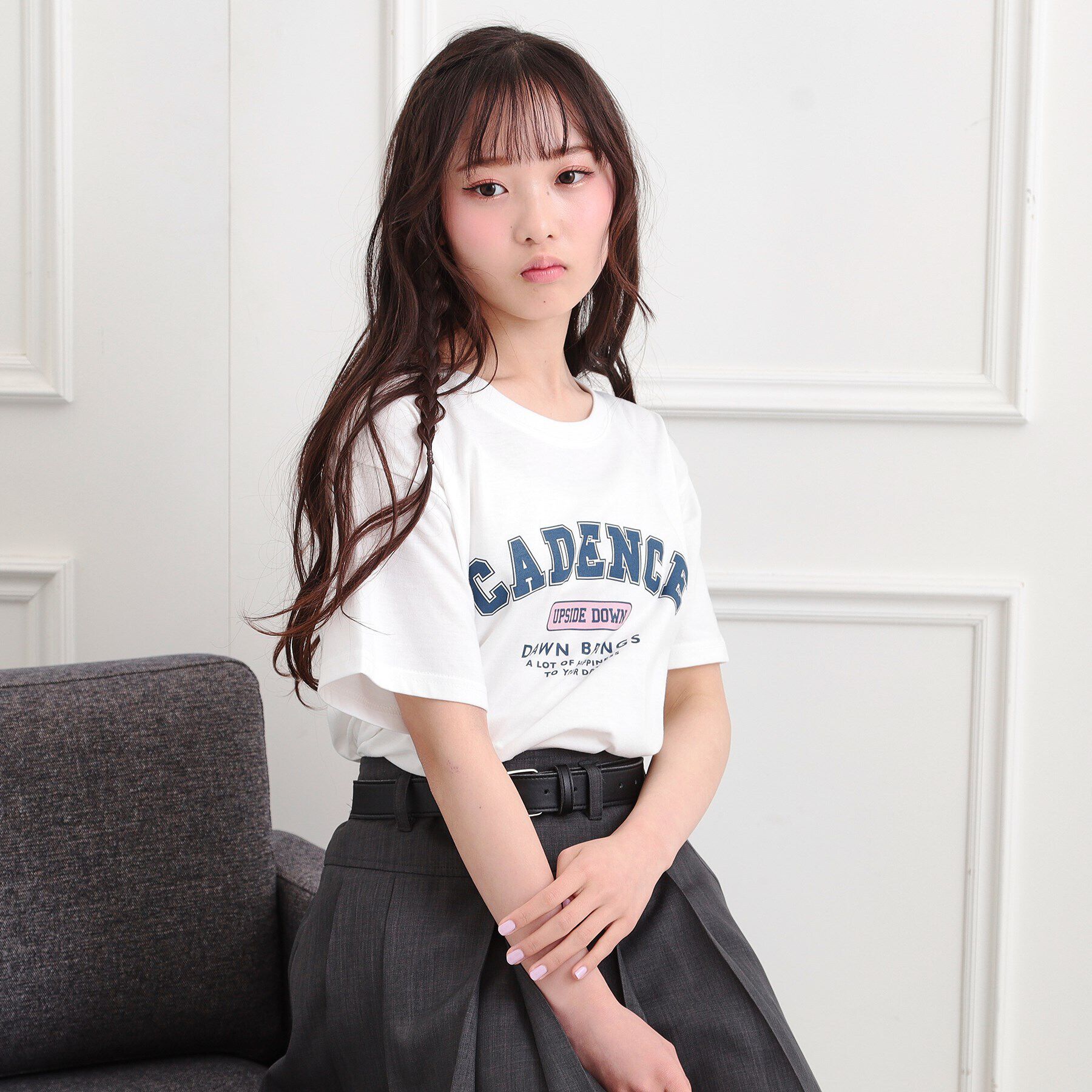 PINK-latte「カレッジプリントTシャツ」|Tシャツ・カットソー|