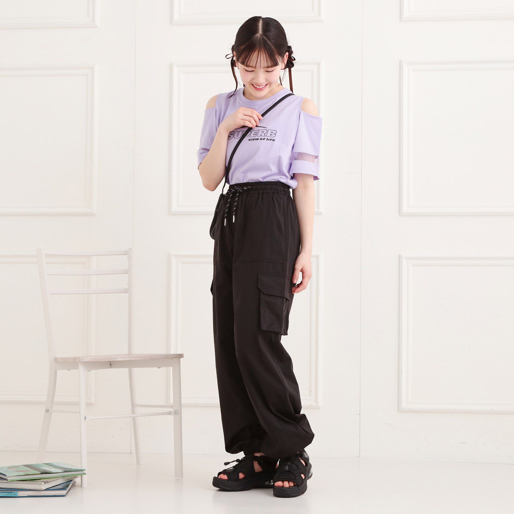 PINK-latte「シンプルカーゴパンツ」|その他|