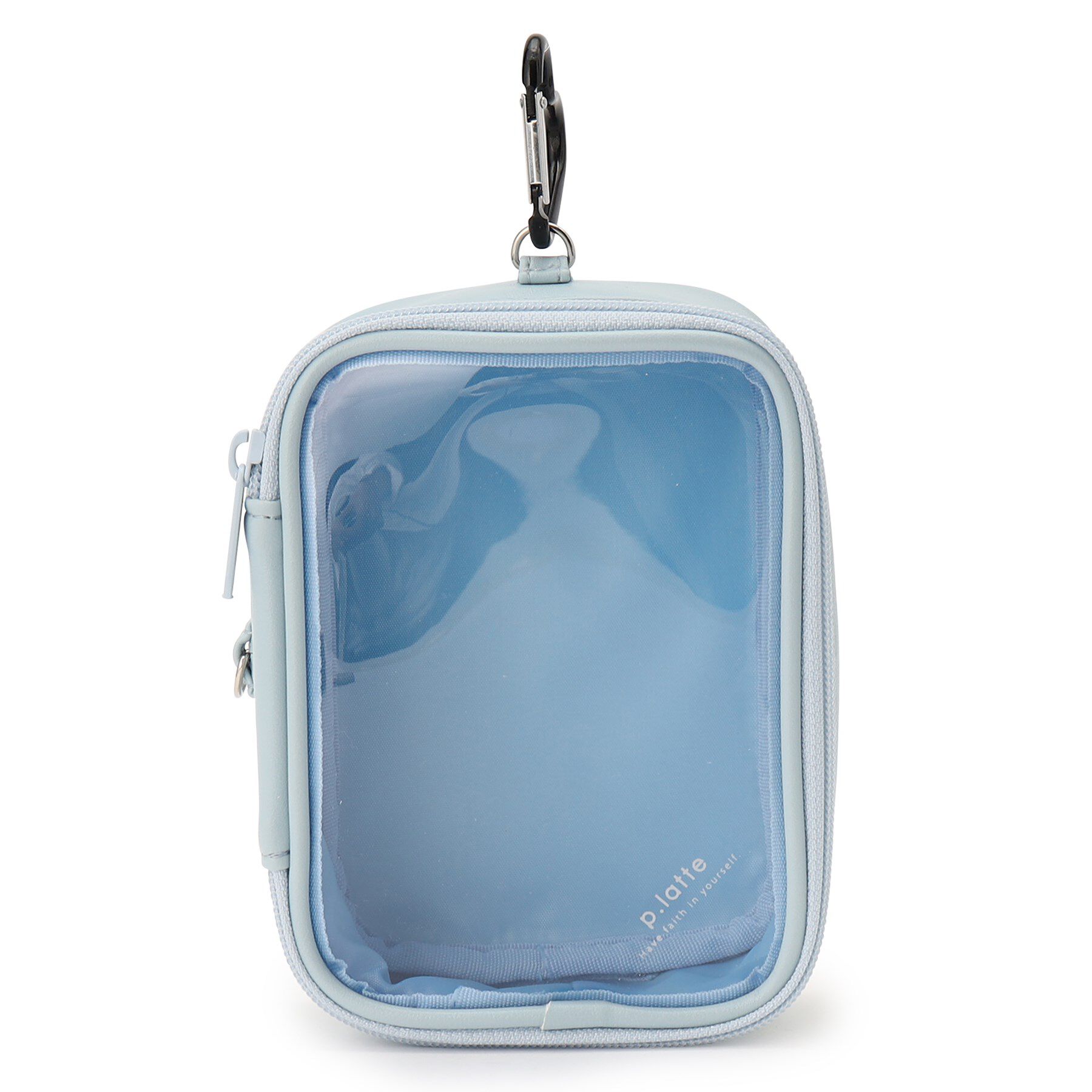 PINK-latte「【推し活】ビニールウィンドウポーチ」|ポーチ|ライトブルー(091