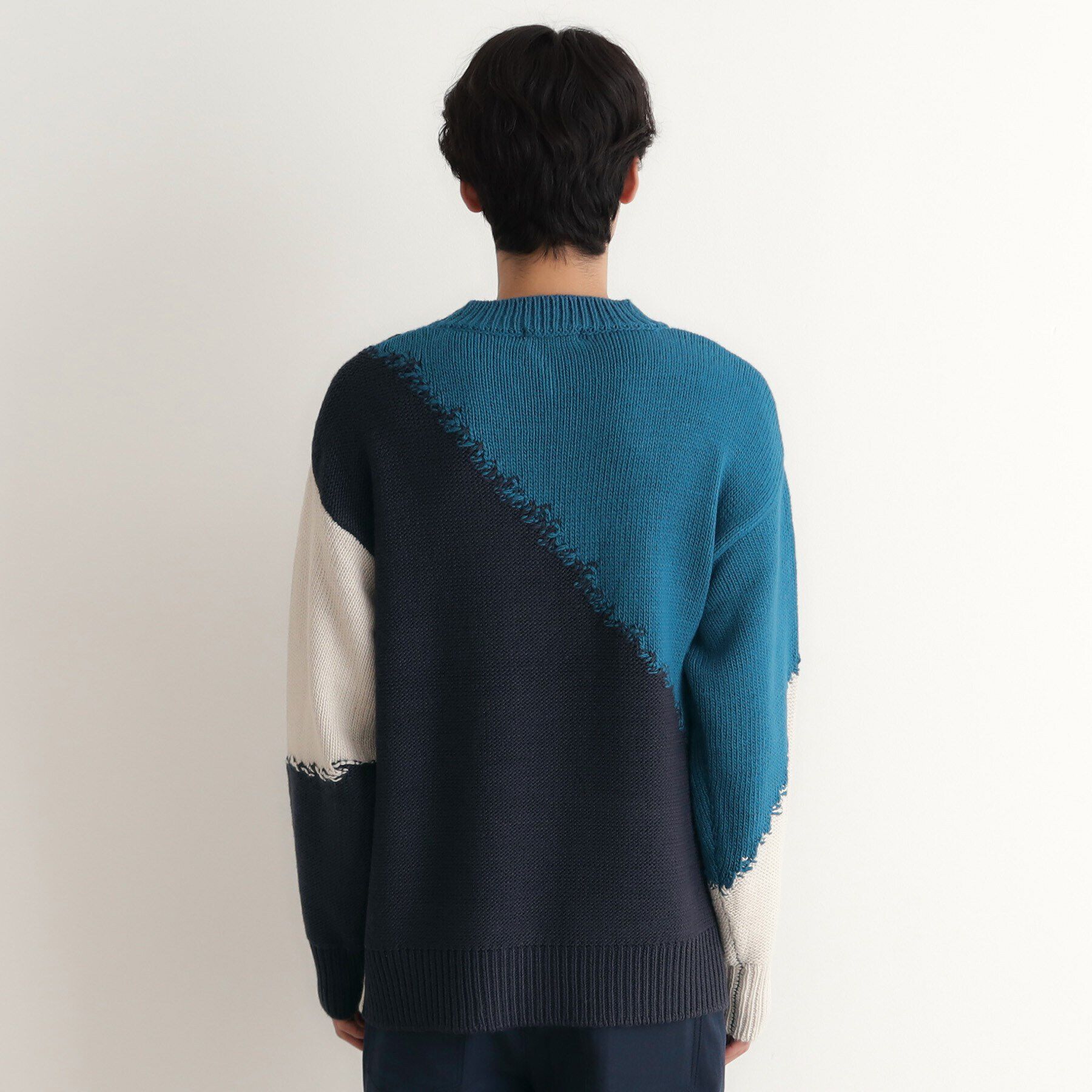 THE SHOP TK「切替インターシャニット」|ニット・セーター|